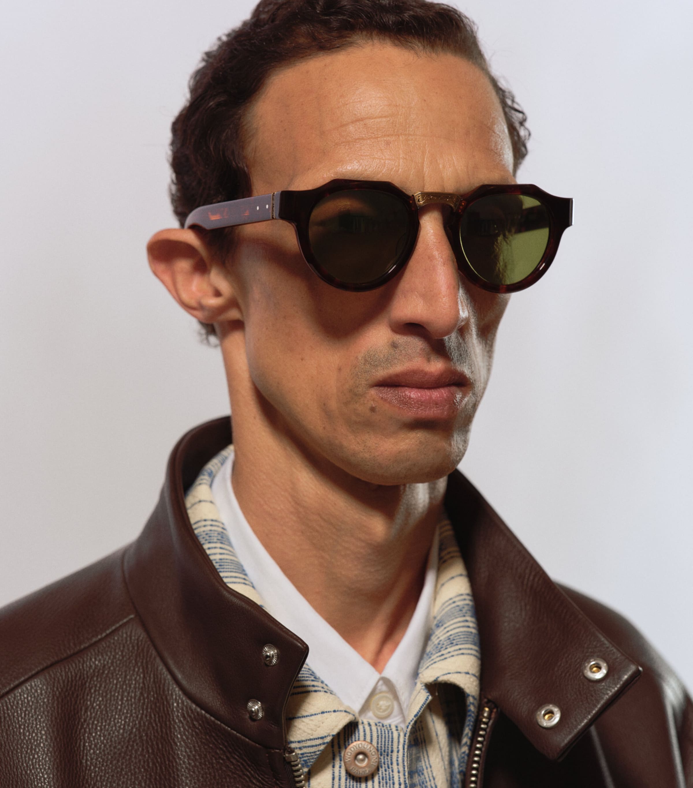 Matsuda M1037 Round Sunglasses Dark Tortoise G Image 2