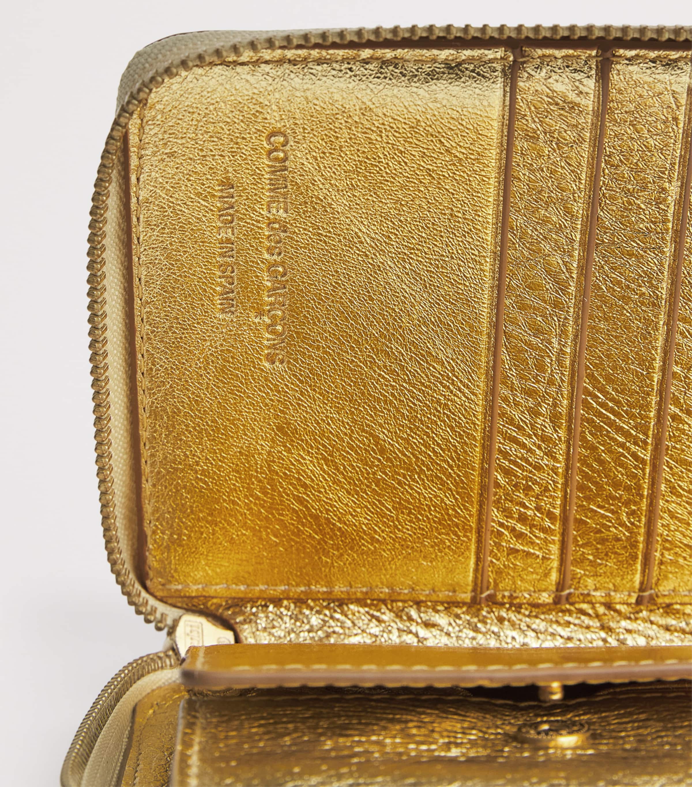 Comme Des Garçons Wallet Small Leather Pouch Gold Image 2