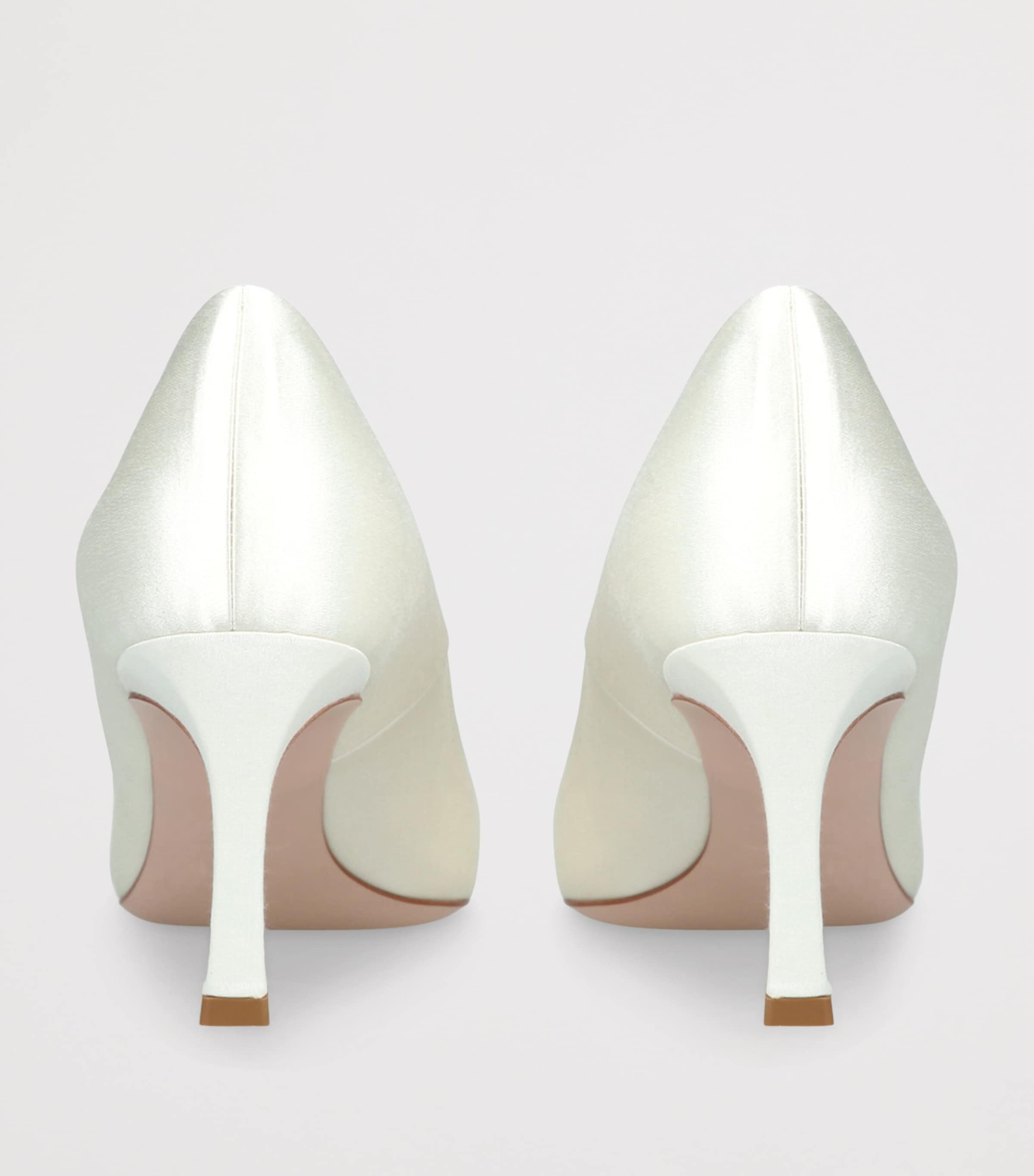 Roger Vivier Satin Trompette Pumps 70 Cream Image 2