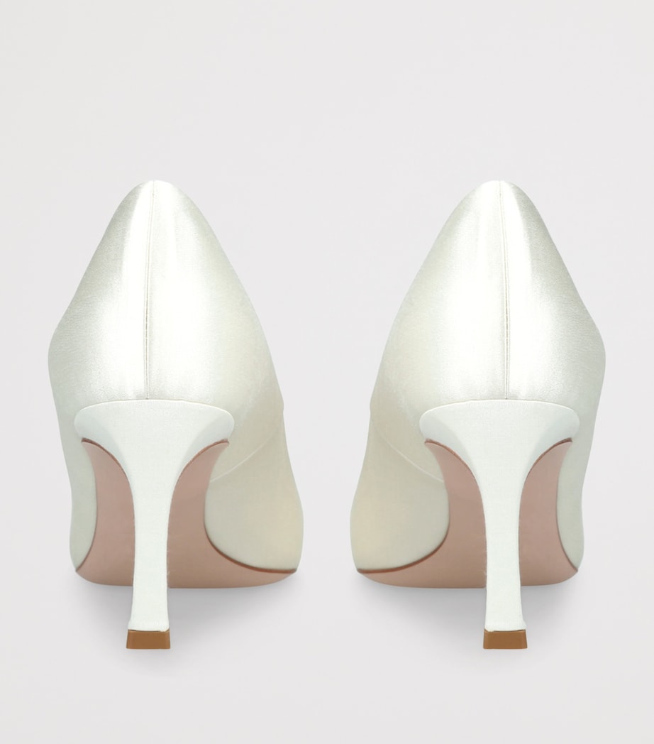 Roger Vivier Satin Trompette Pumps 70 Cream Image 2