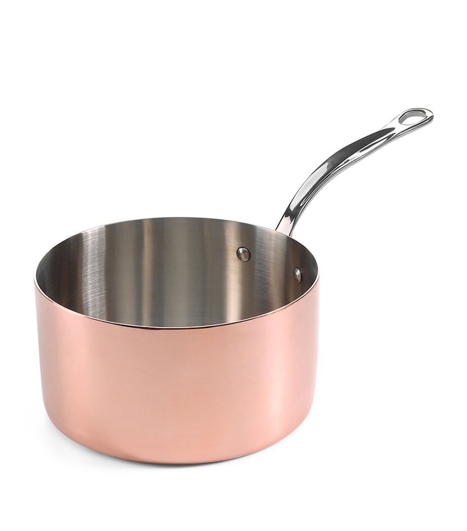 Copper Clad Saucepan with Lid (20cm) COPPER Image 4