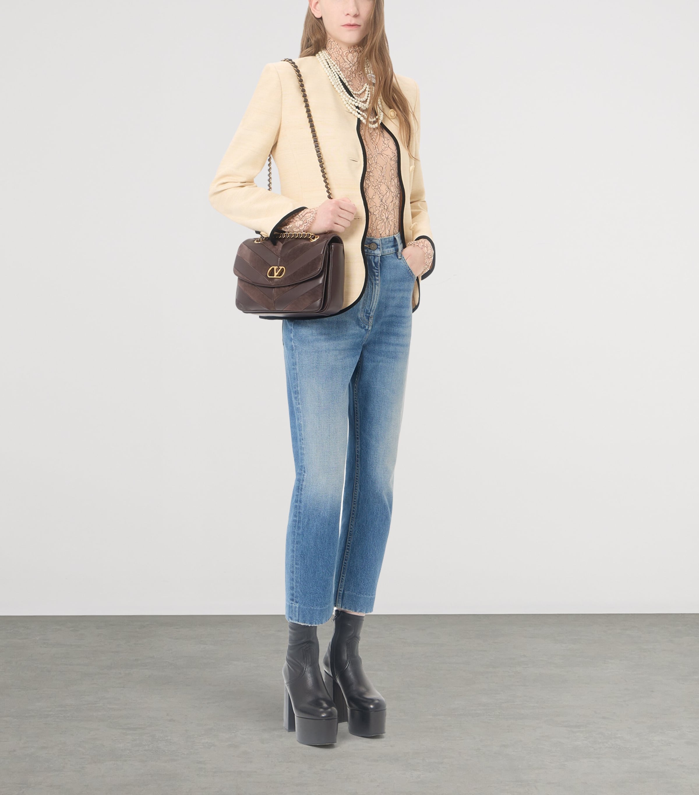 Valentino Multi Silk-Linen Collarless Blazer | Harrods US