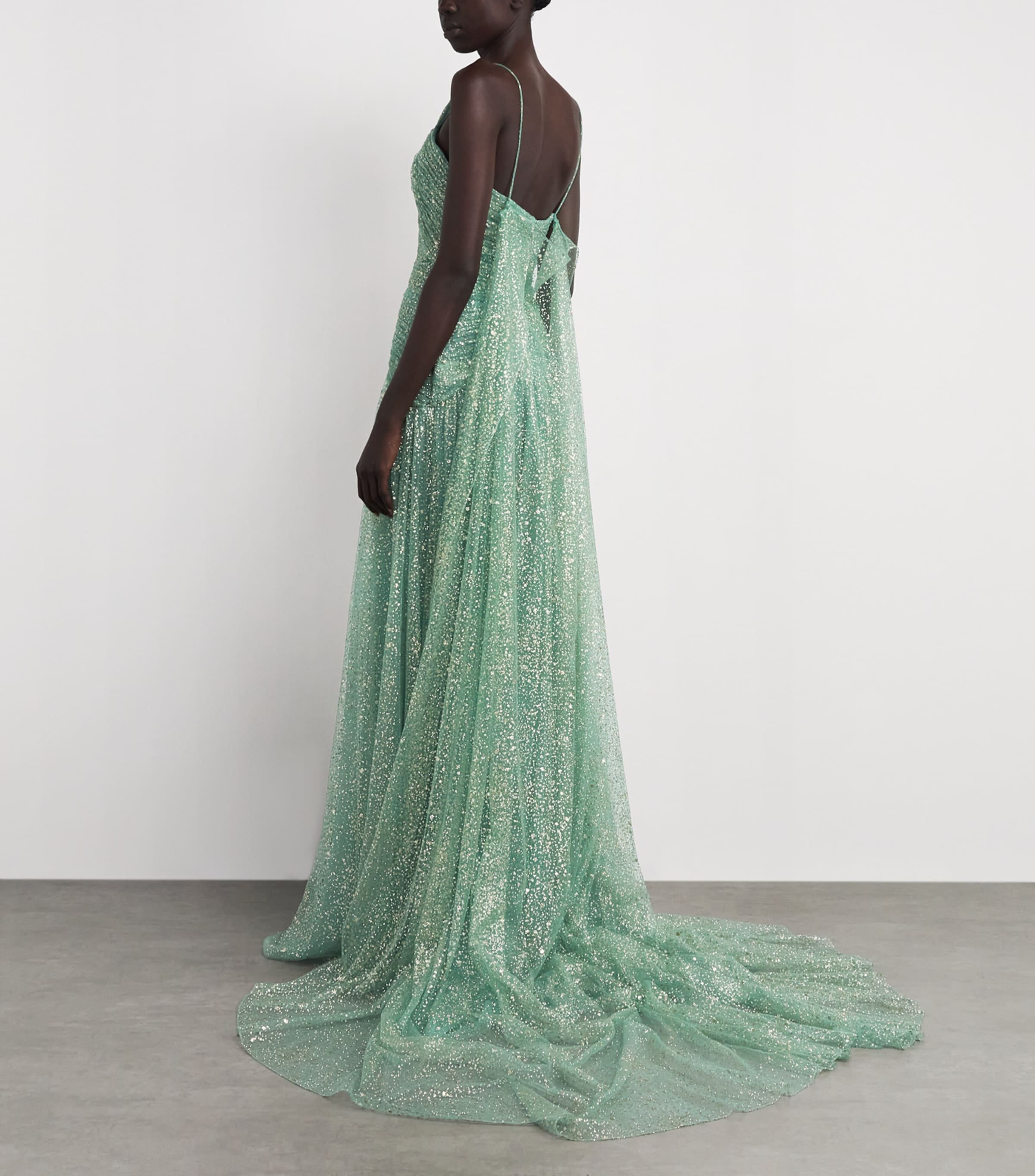 Glitter-Embellished Saule Gown SAGE Image 3