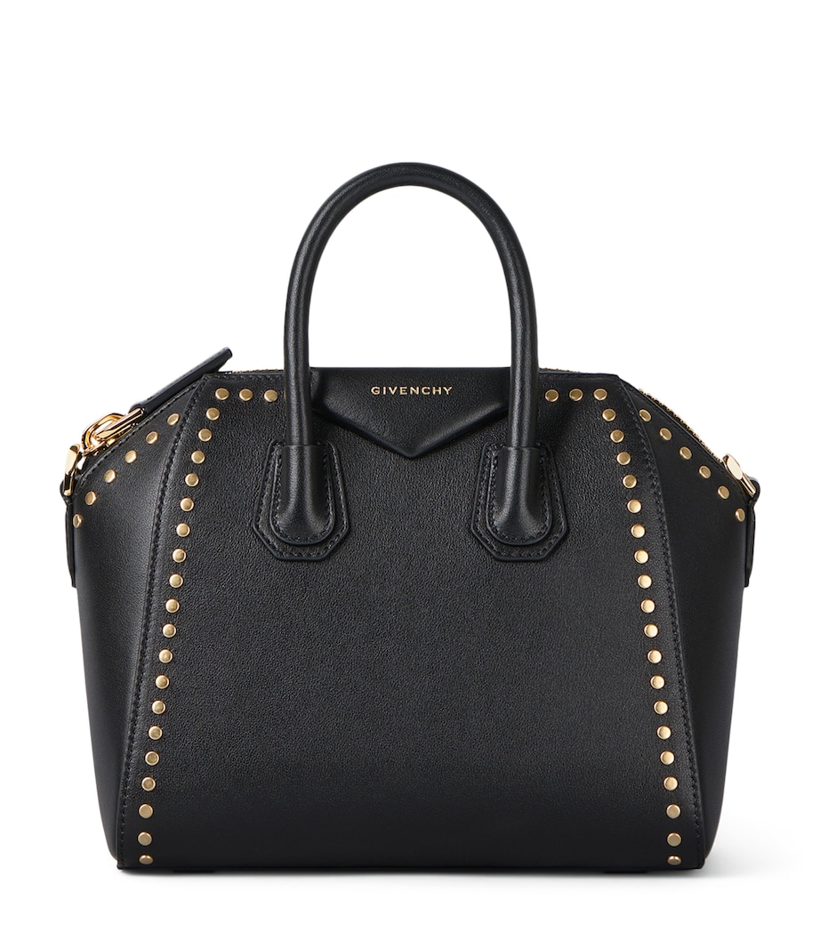 Mini Leather Antigona Top-Handle Bag BLACK Image 1