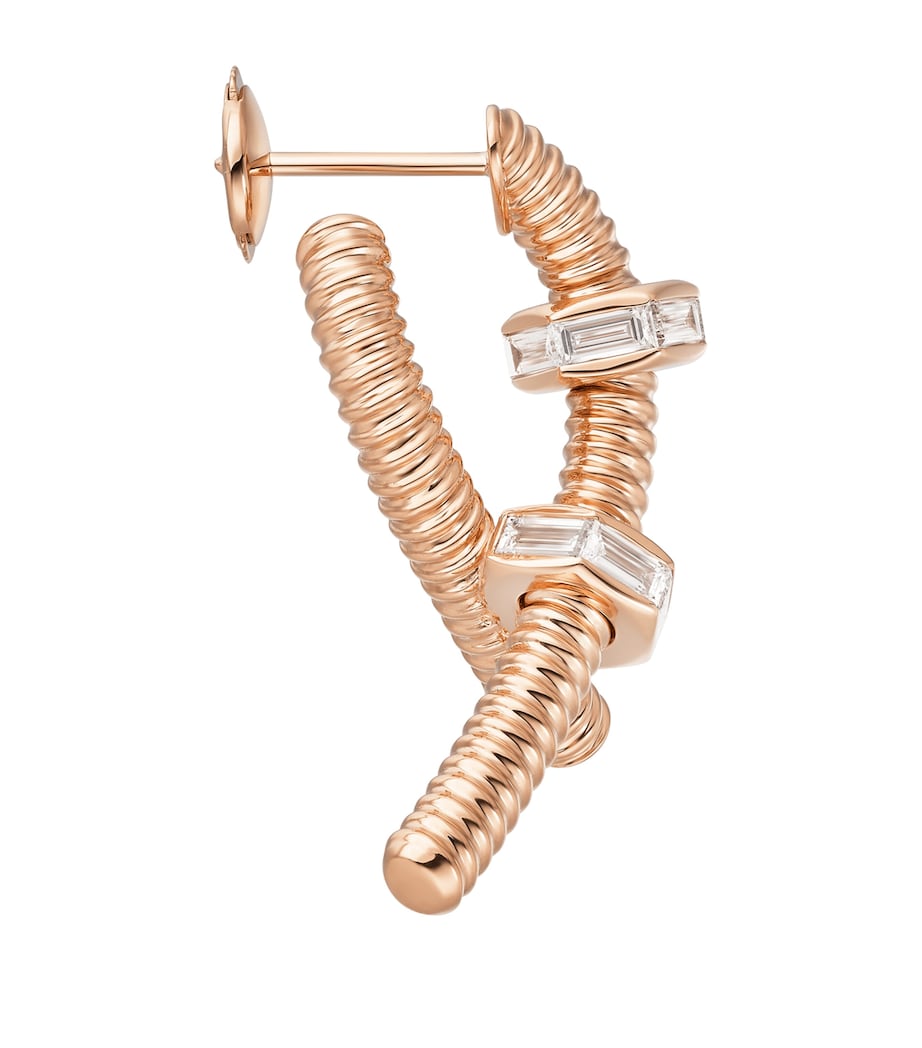 Rose Gold and Diamond Écrou de Cartier Single Earring (Right) WHITE Image 2