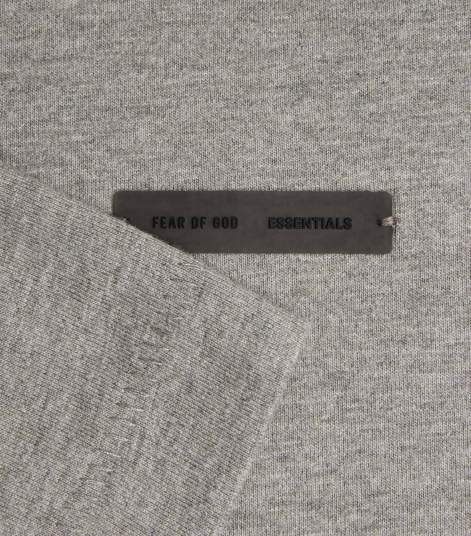 Cotton Logo Oversized T-Shirt CONCRETE HEATHER Image 5