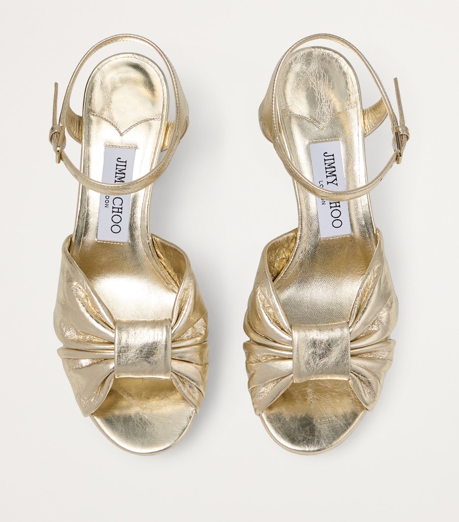 Heloise 80 Leather Heeled Sandals LIGHT GOLD Image 2