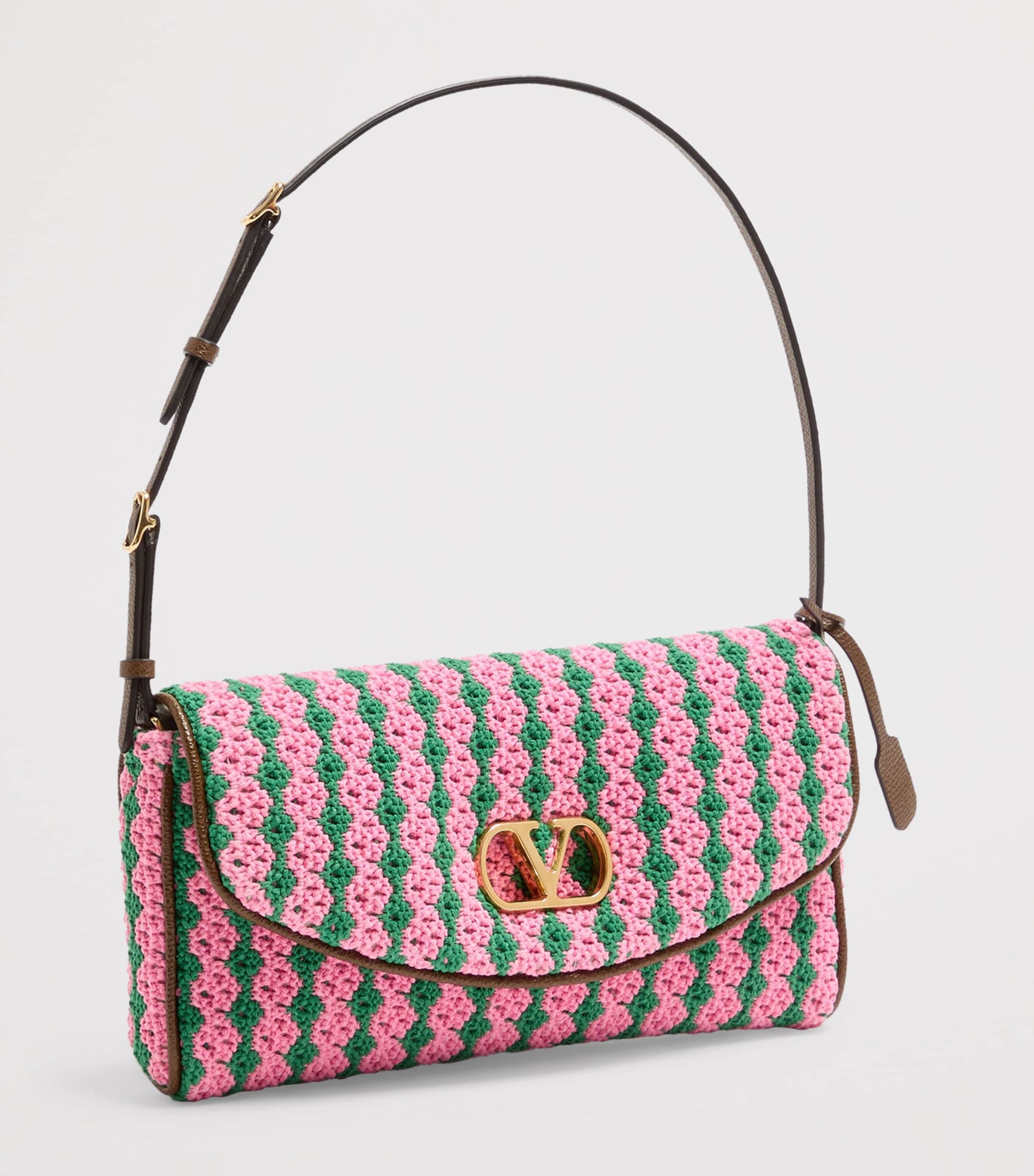 Valentino Garavani Small Crochet DeVain Shoulder Bag Image 2