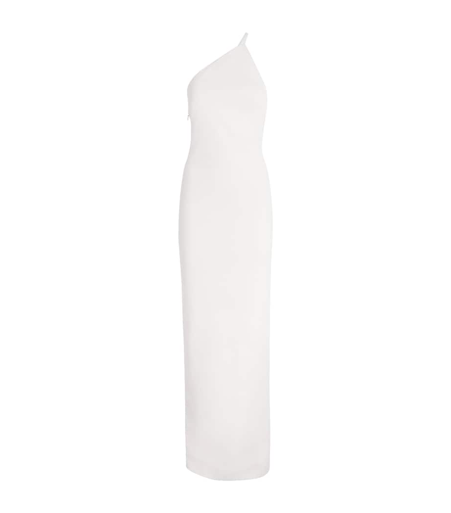 Solace London Womens Crepe Alexandra Maxi Dress Cream Image 1