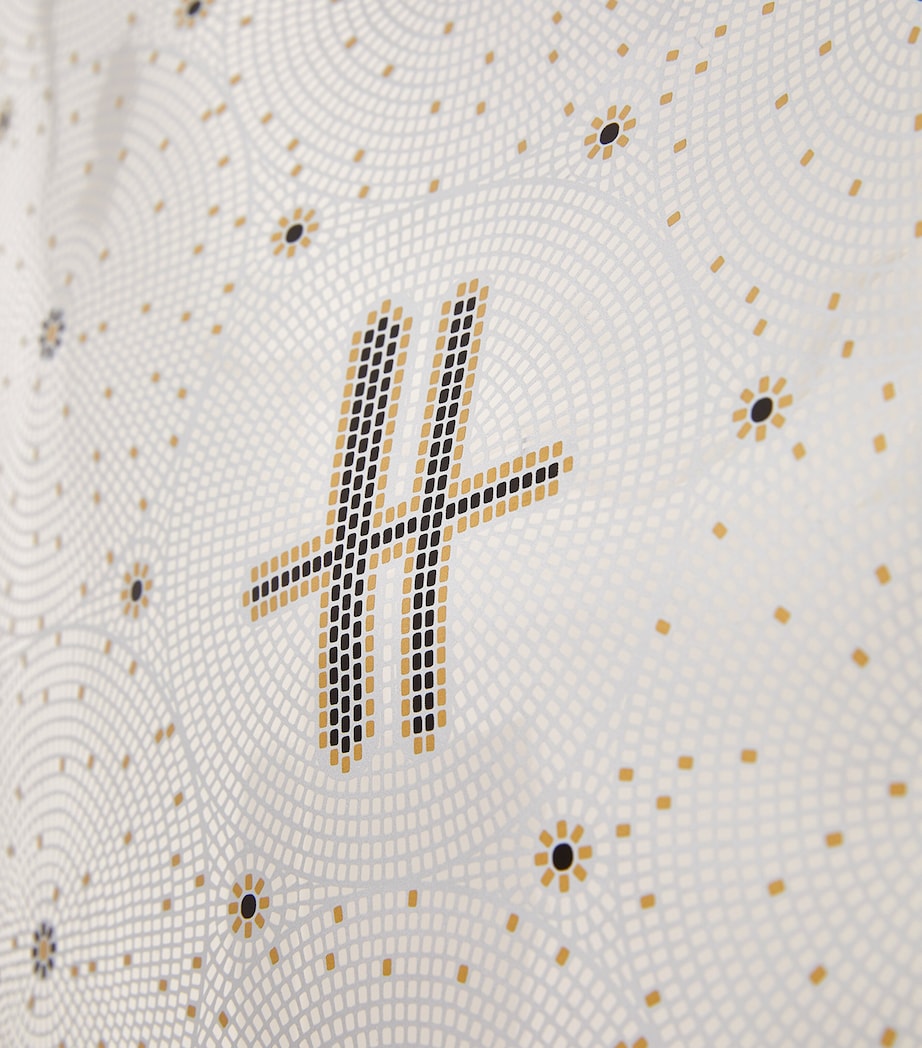 Harrods Medium Mosaic Floor Shopper Bag Black Image 8