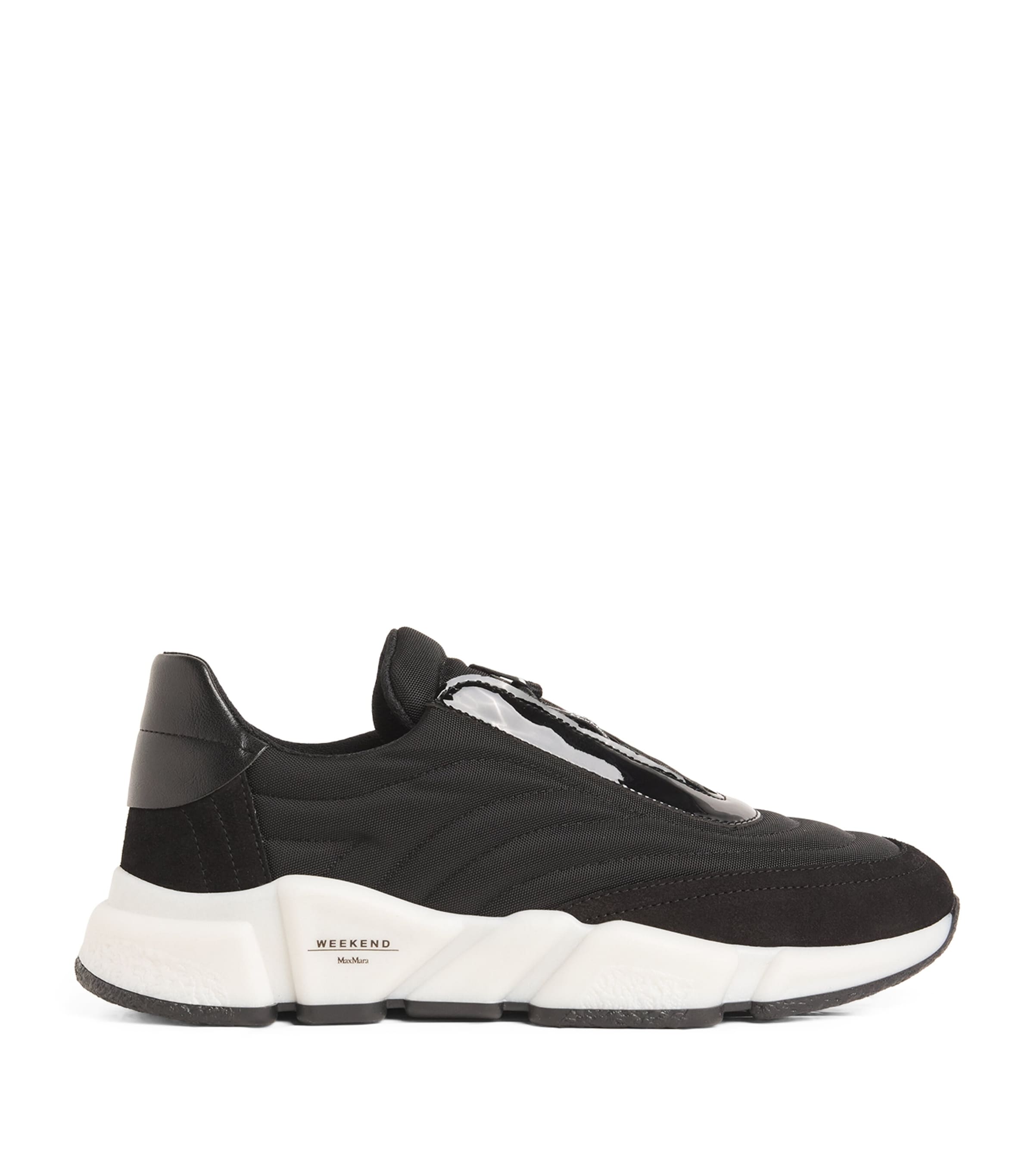 Shop Weekend Max Mara Slip-on Sneakers In Black