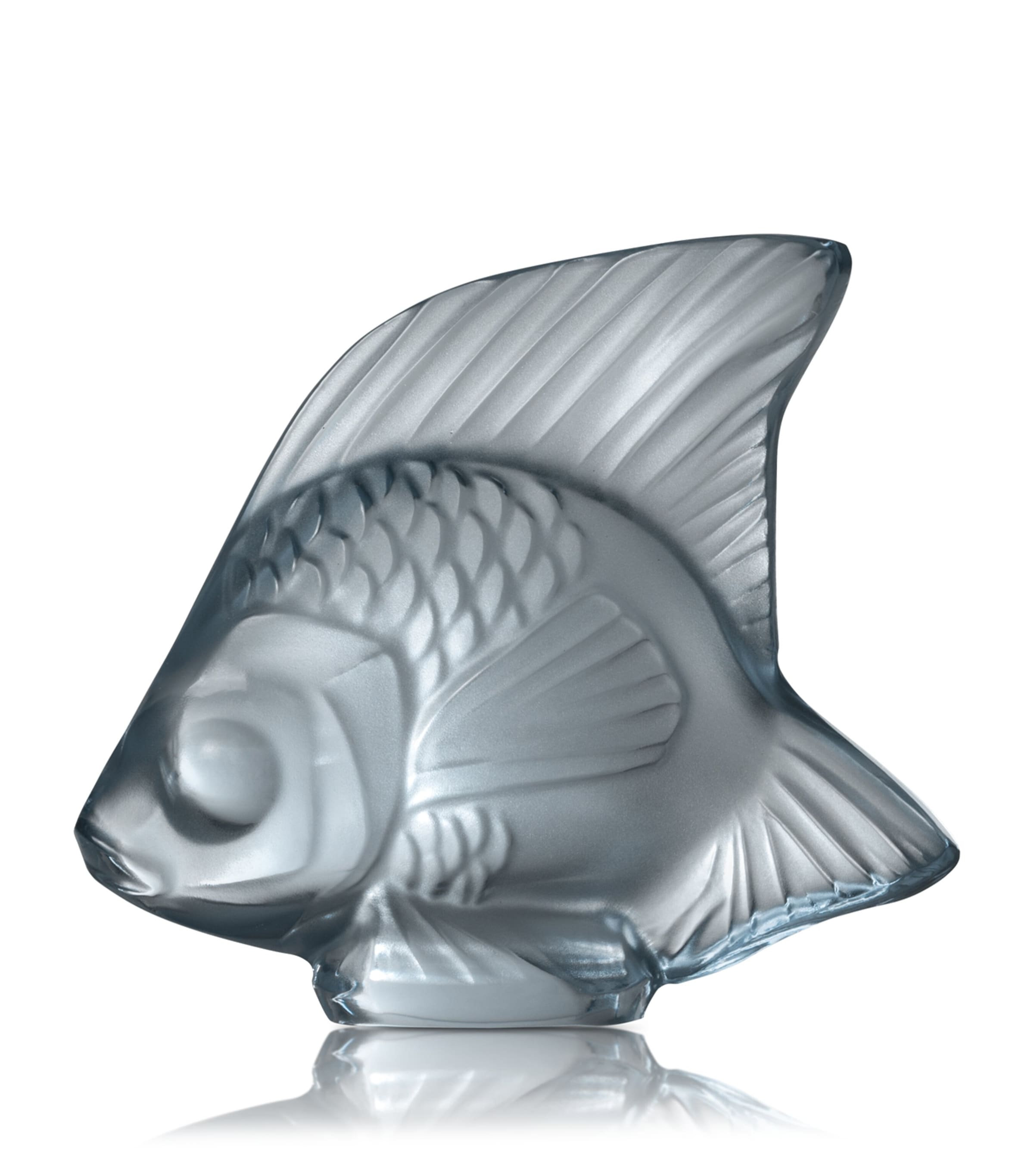 Lalique Fish Sculpture, Persepolis Blue In Blue