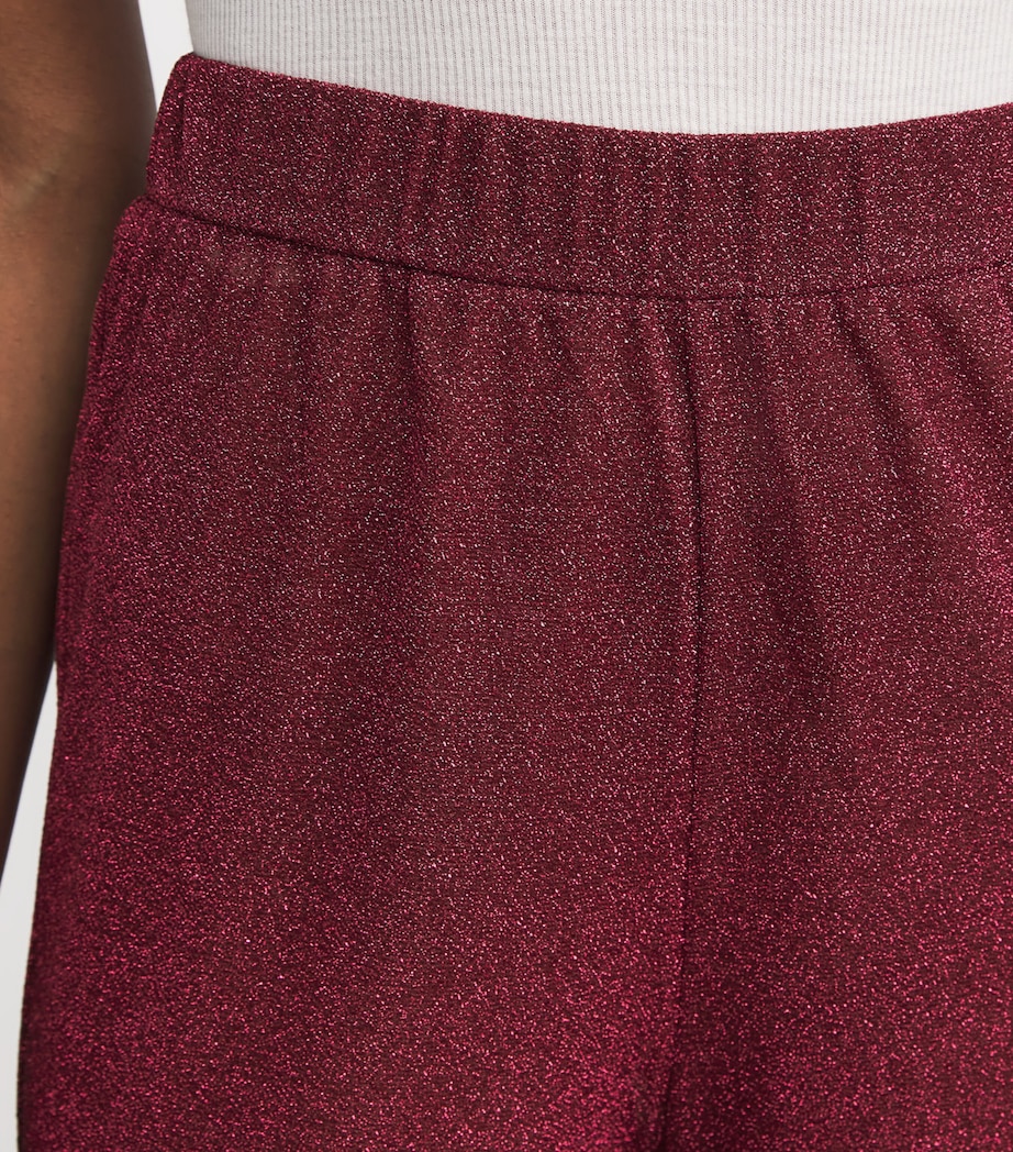 Metallic Lumiere Trousers BURGUNDY Image 6