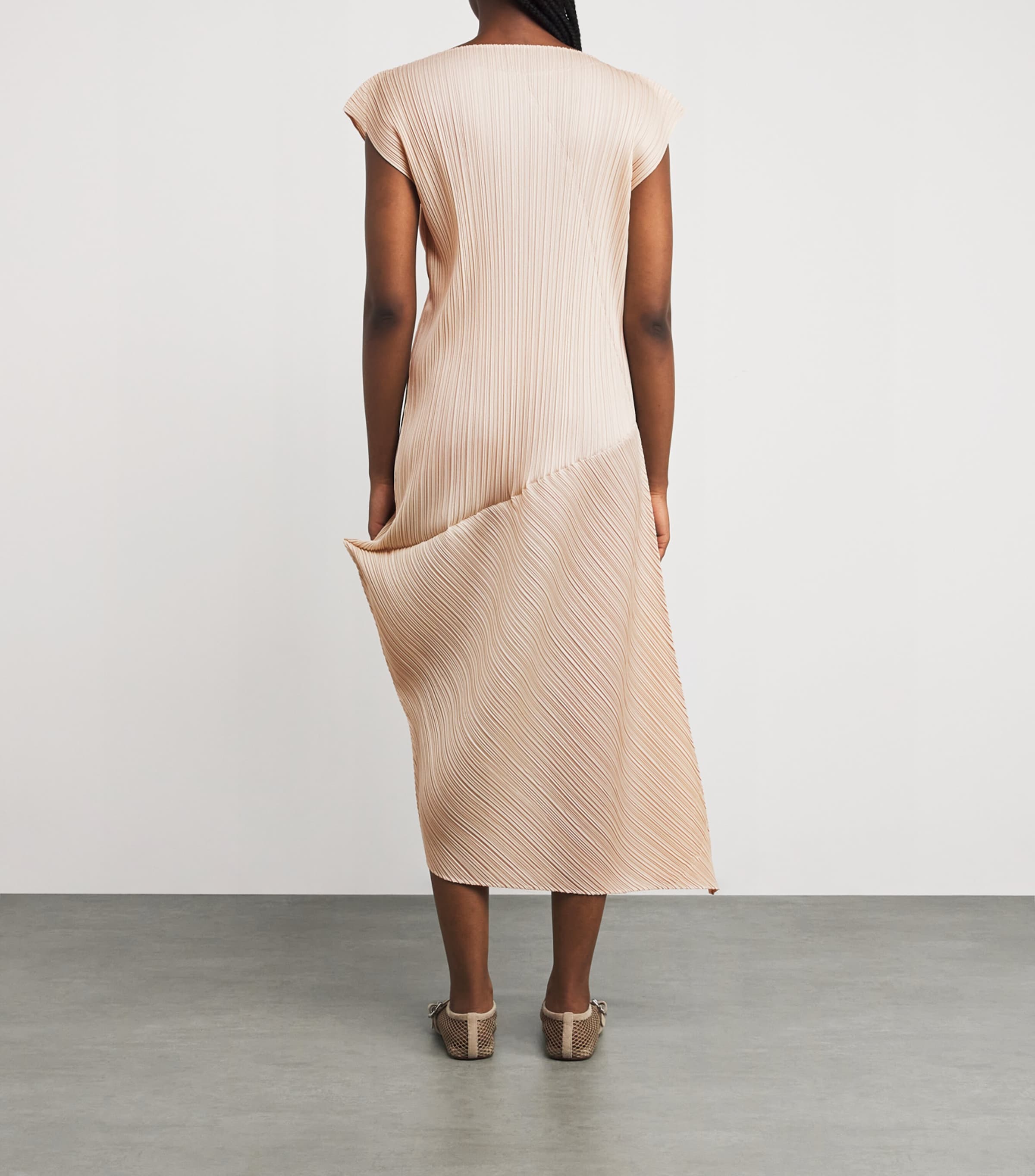 Leap Midi Dress LIGHT BEIGE Image 3