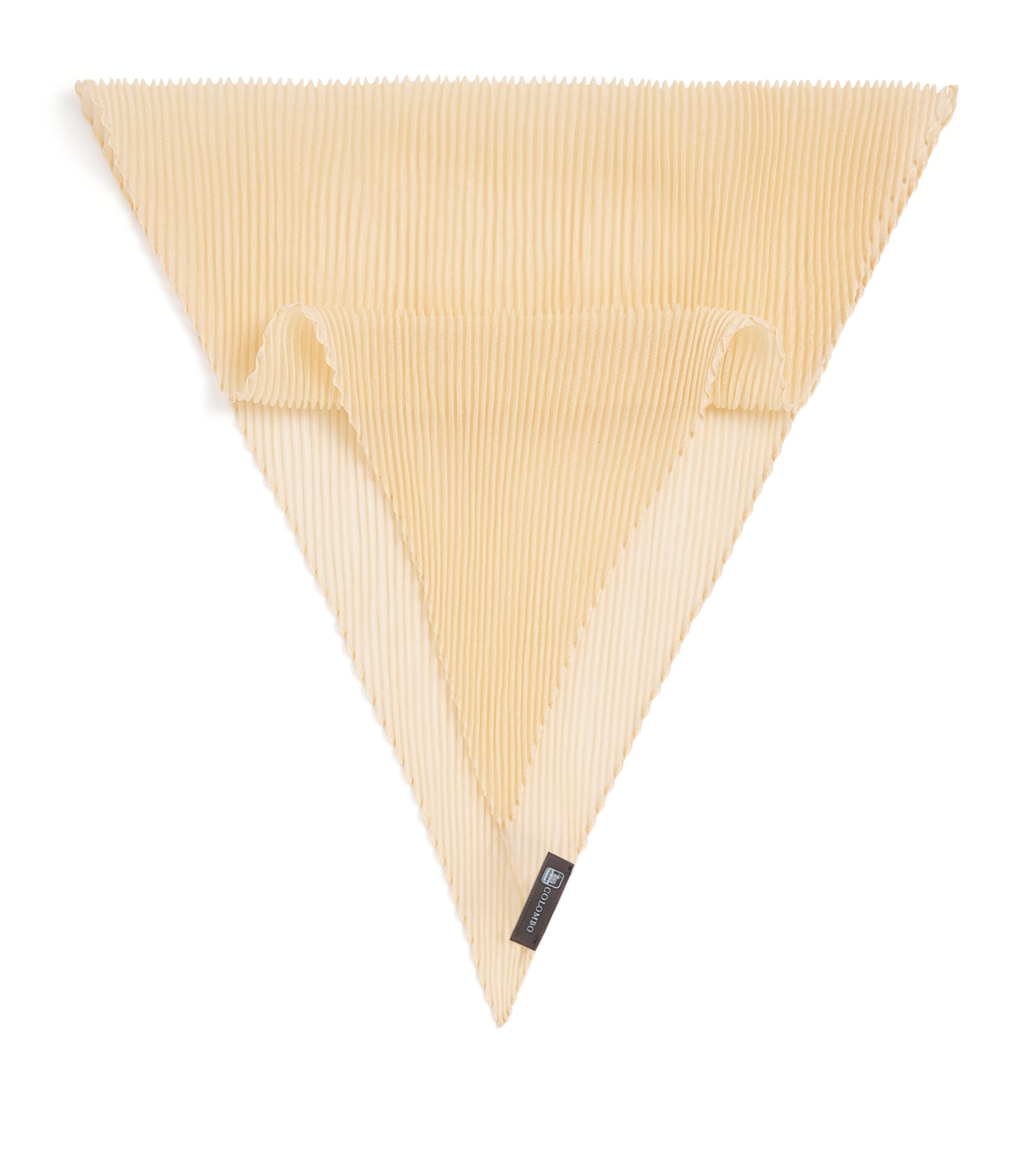 Cashmere-Silk Plissé Scarf 2100 PALE YELLOW Image 1