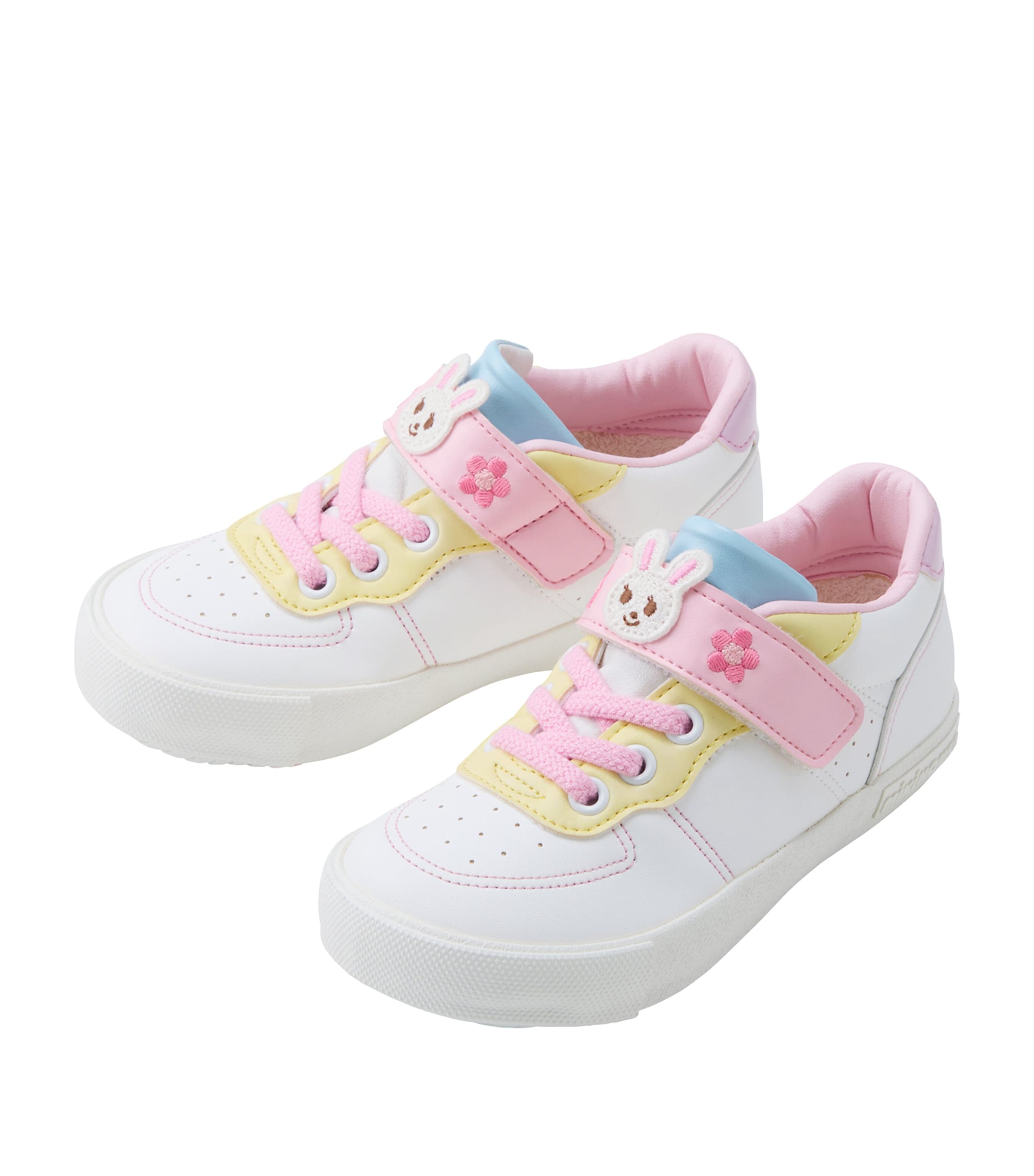 Miki House Bunny-appliqué Sneakers In Pink