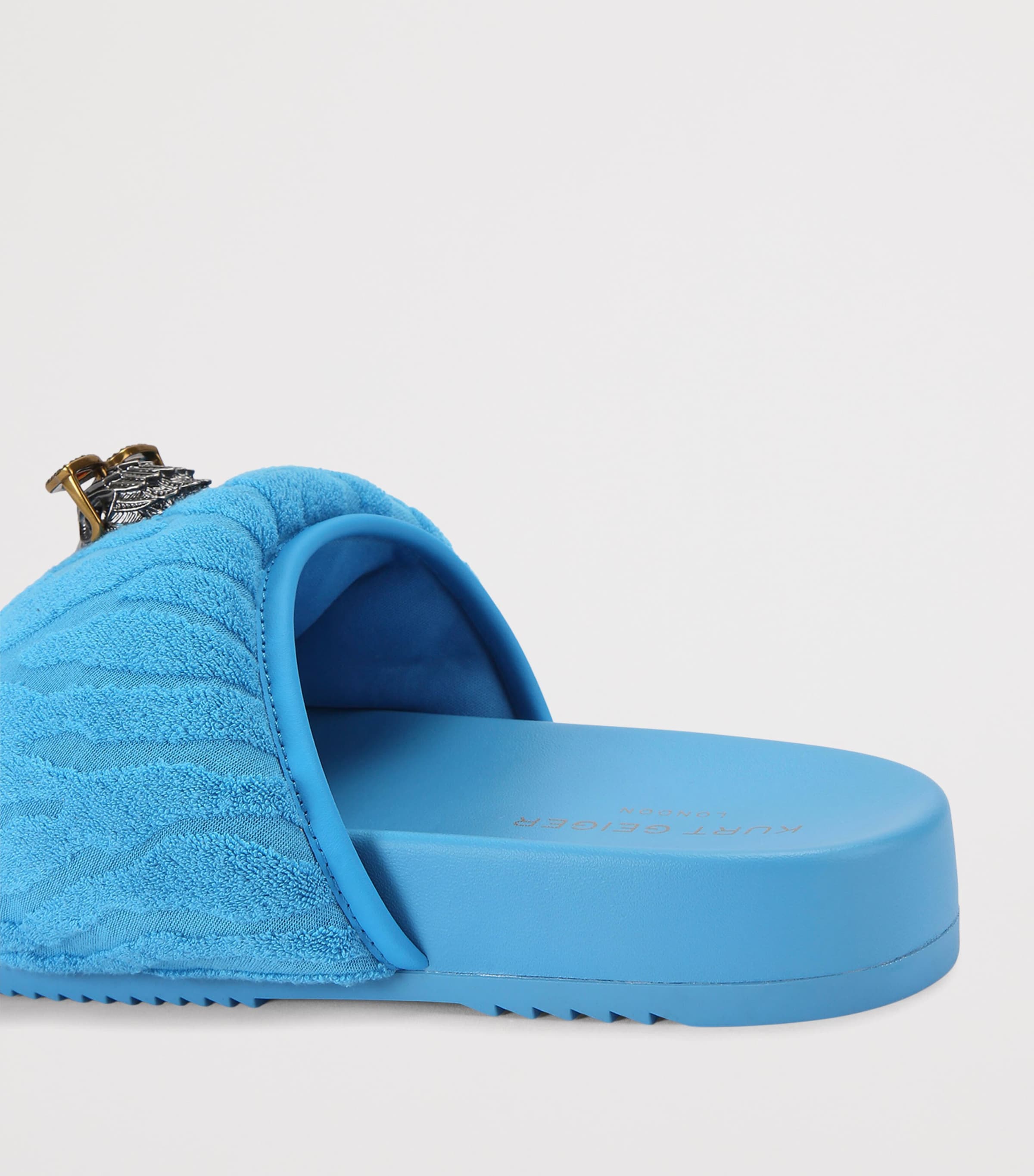 Kurt Geiger London Terry Eagle Puff Slides Mid Blue Image 4