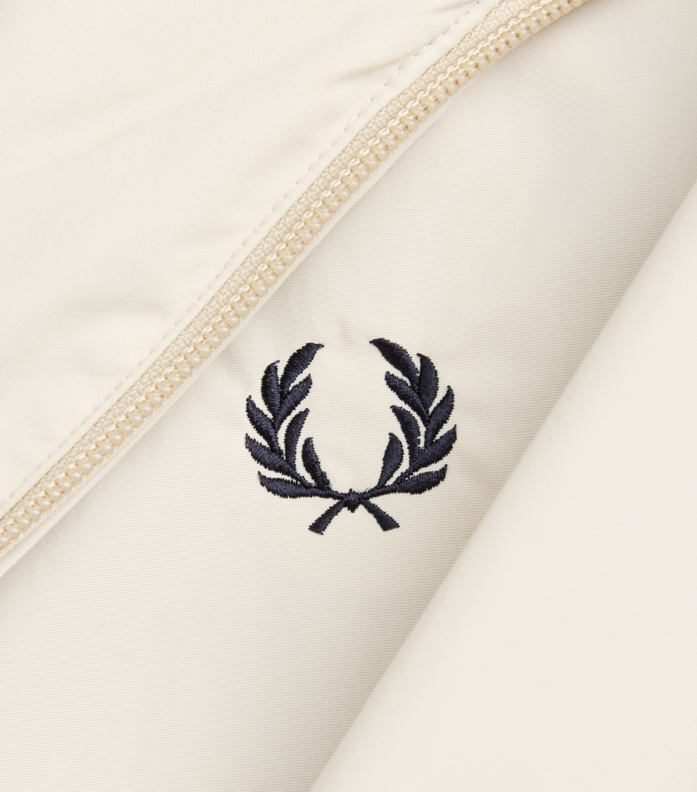 Fred Perry Mens High-Neck Brentham Jacket Oatmeal Image 6