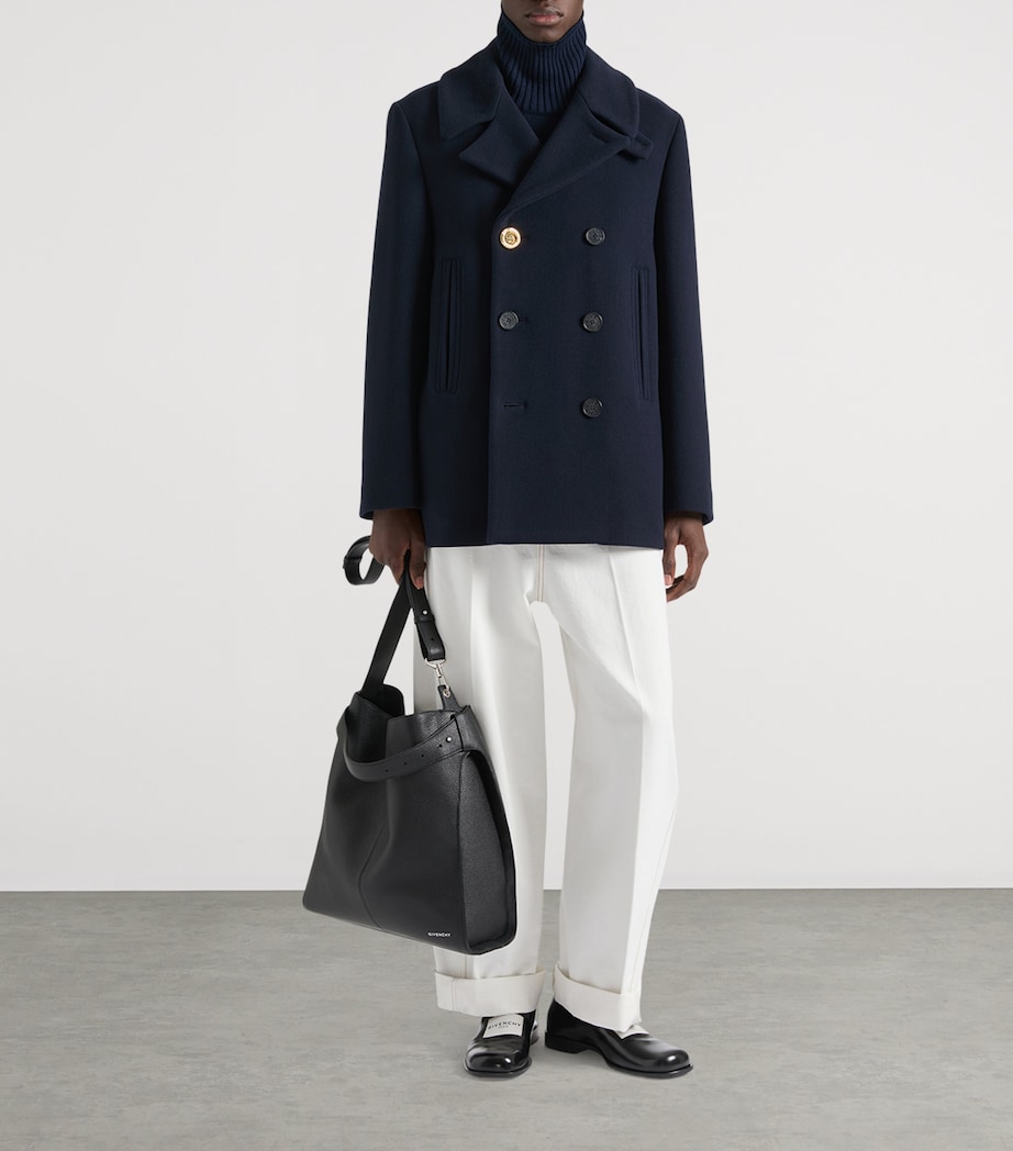 Medium Leather Belted Shoulder Bag BLACK Image 2