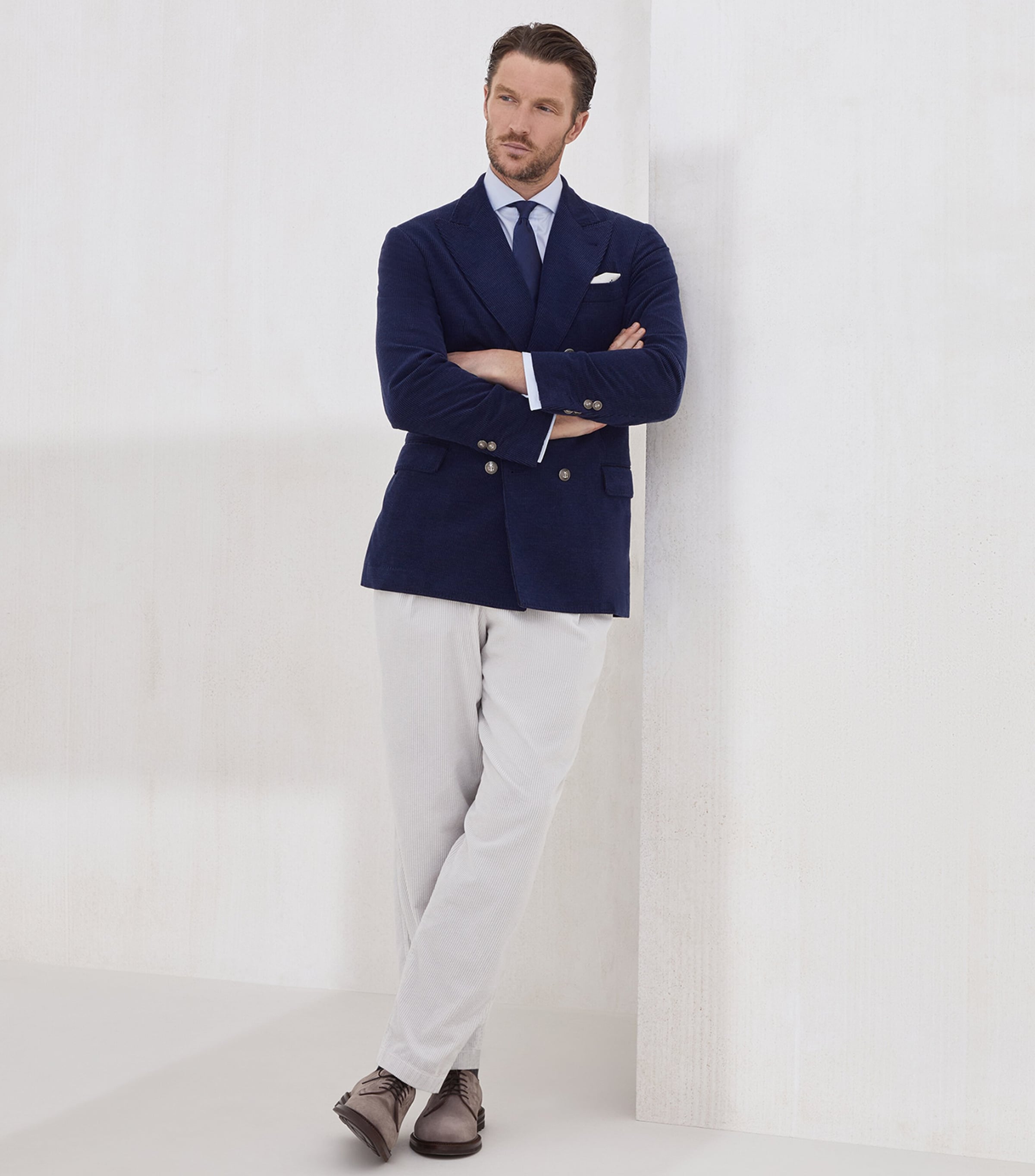 Corduroy Straight Trousers C6023 Image 4