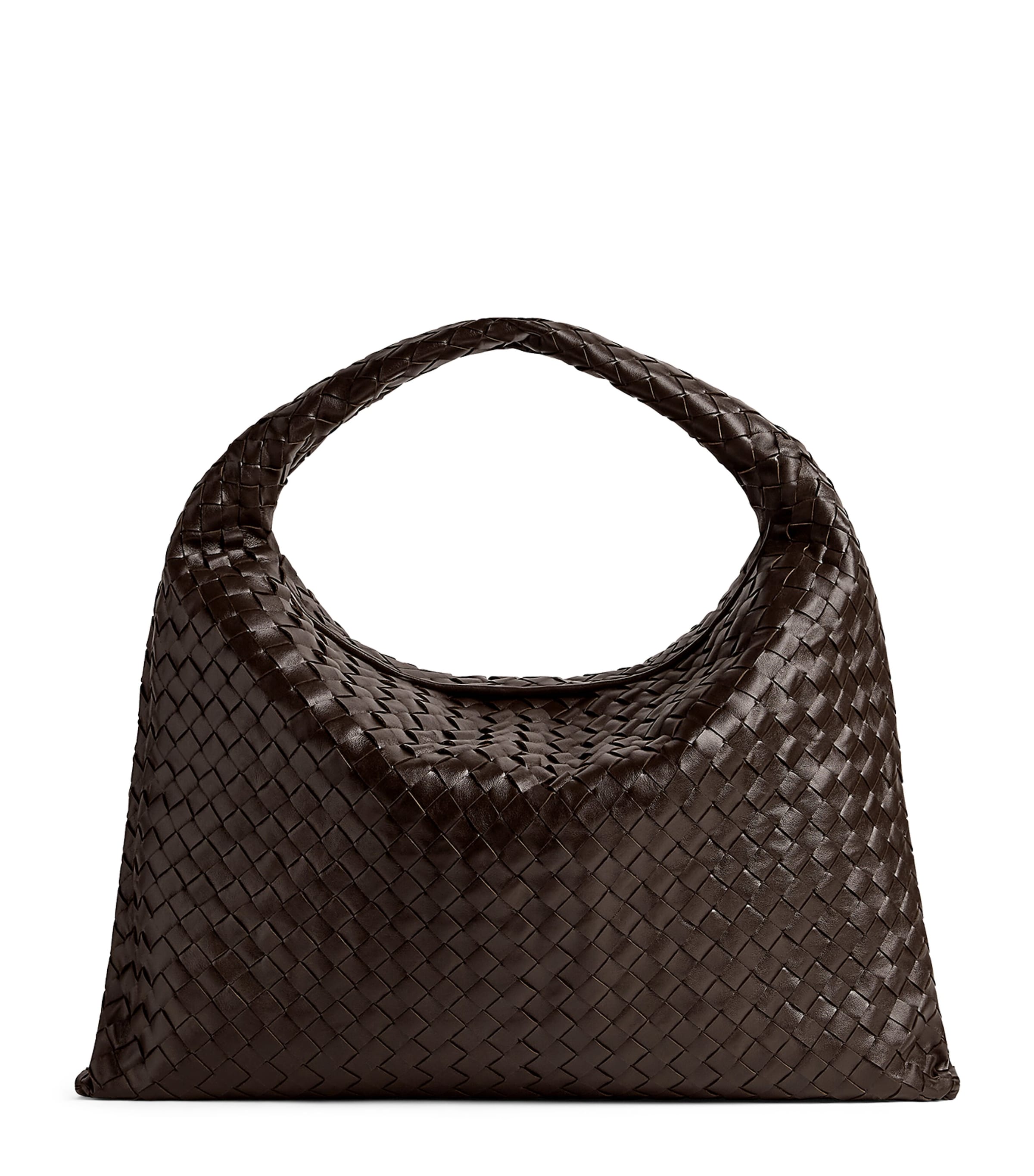 Bottega Veneta Womens Fondant Intrecciato-weave Medium Leather Hobo Bag In Brown