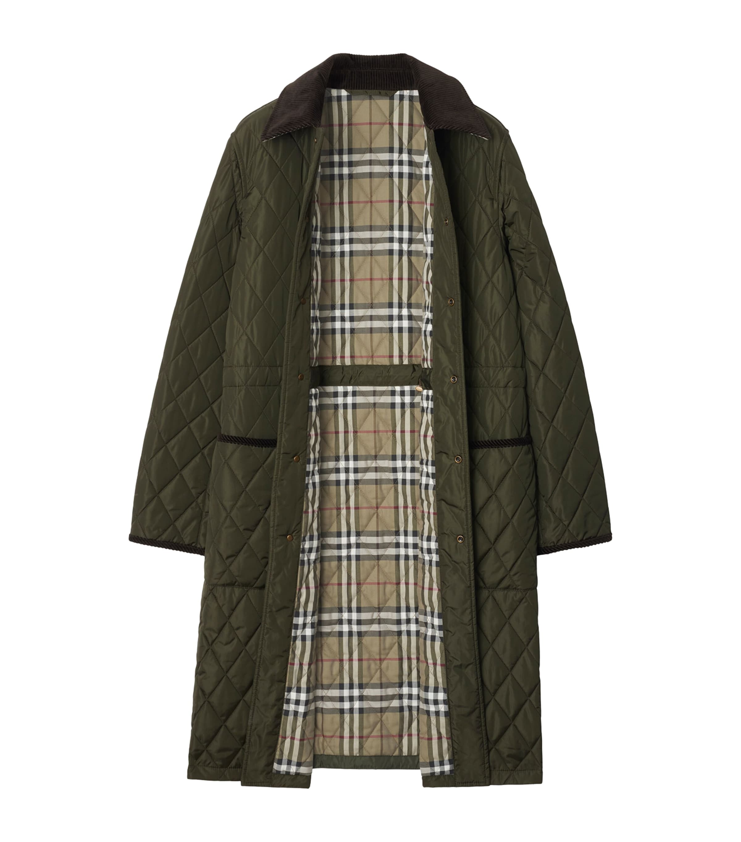 Burberry Green Quilted Car Coat | Harrods AE