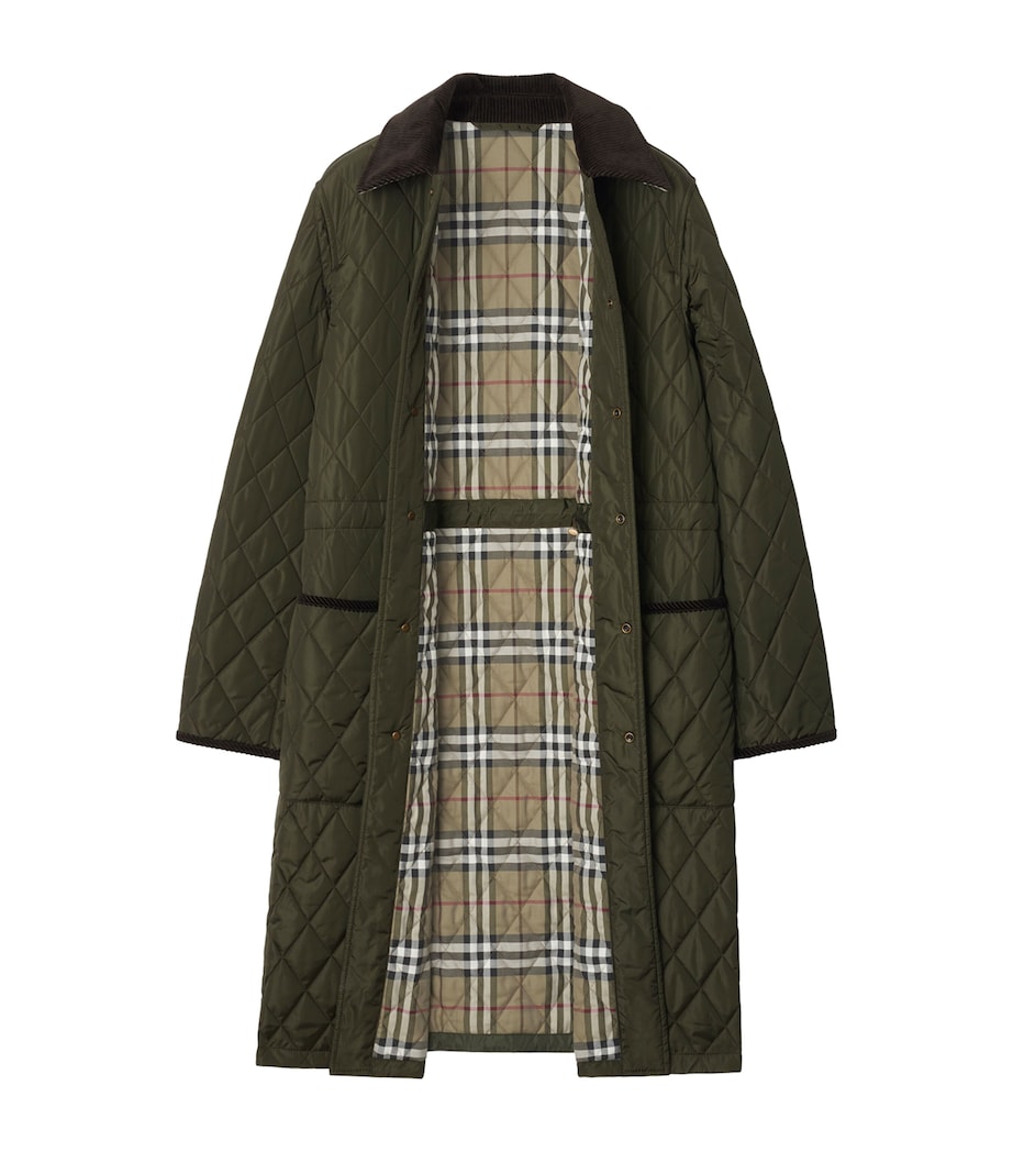 Burberry Womens ML QUILTED NYLON CAR COAT Shale Image 3