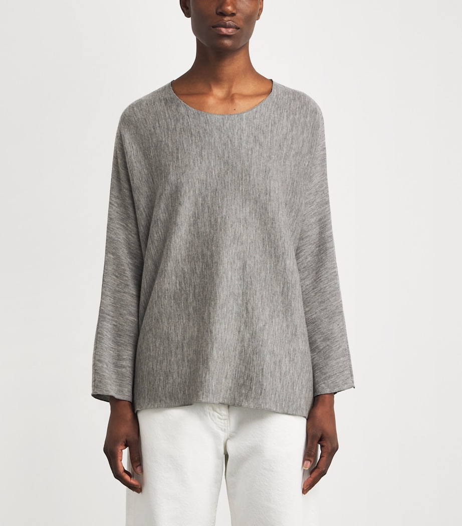Semir Cashmere Oversized Sweater GREY MELANGE Image 3