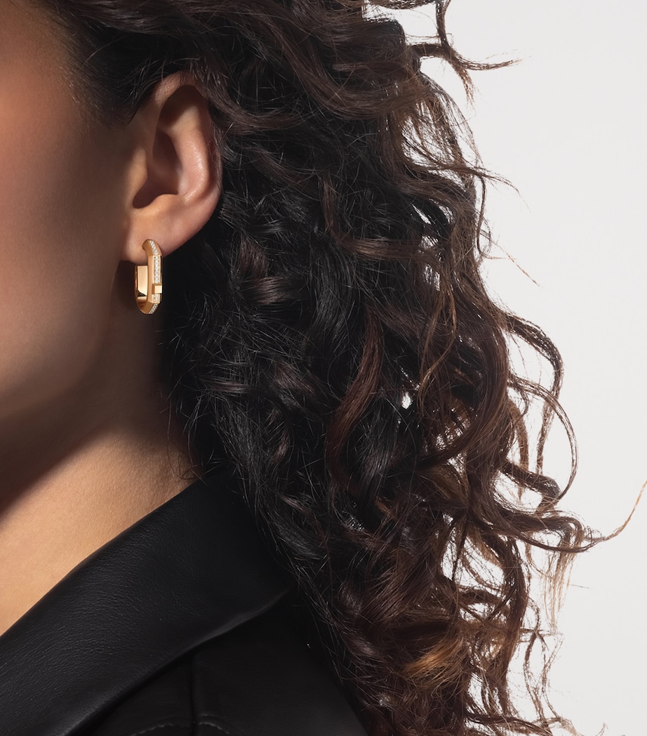 Messika Modernist Small Yellow Gold and Diamond Single Hoop Earring (0.10ct) Yellow Gold Image 2