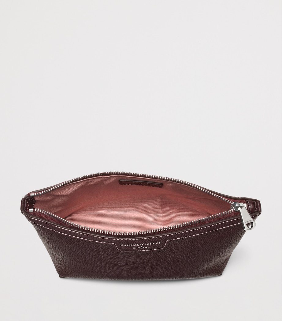 Aspinal Of London Leather Hudson Cosmetics Bag Wine Image 4