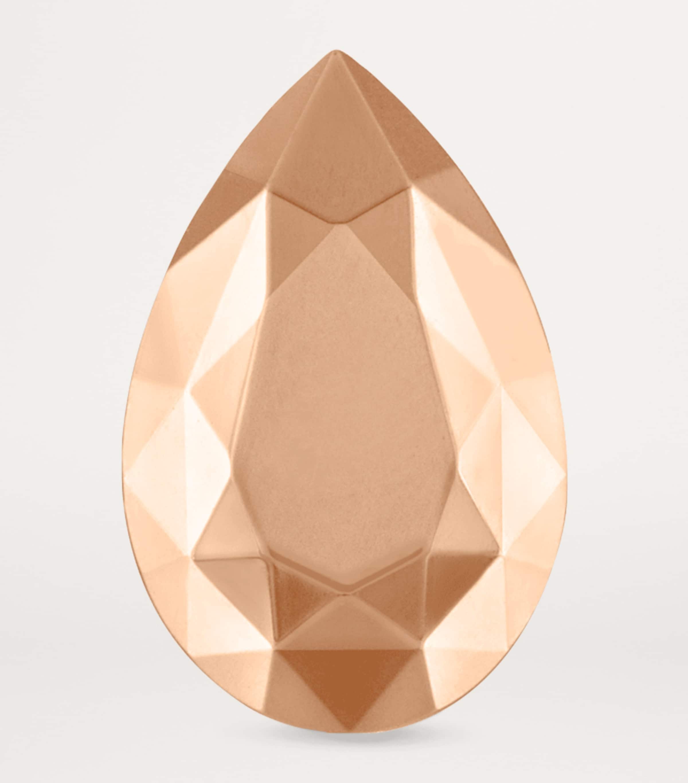 Maria Tash Faceted Pear Single Stud Earring (9mm) Rose Gold Image 2