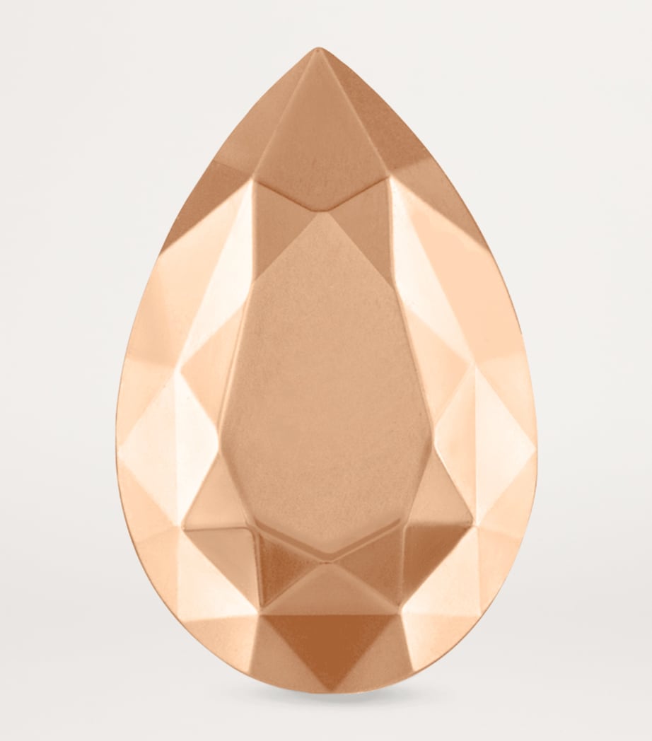 Maria Tash Faceted Pear Single Stud Earring (9mm) Rose Gold Image 2
