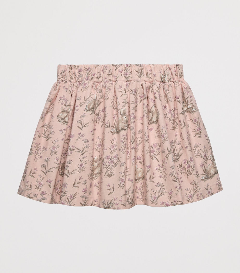 Trotters Corduroy Bunny Print Skirt (2-5 Years) Pink Image 2
