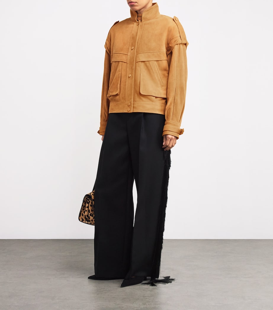 Lambskin Suede Oversized Jacket SUEDE TAN Image 2