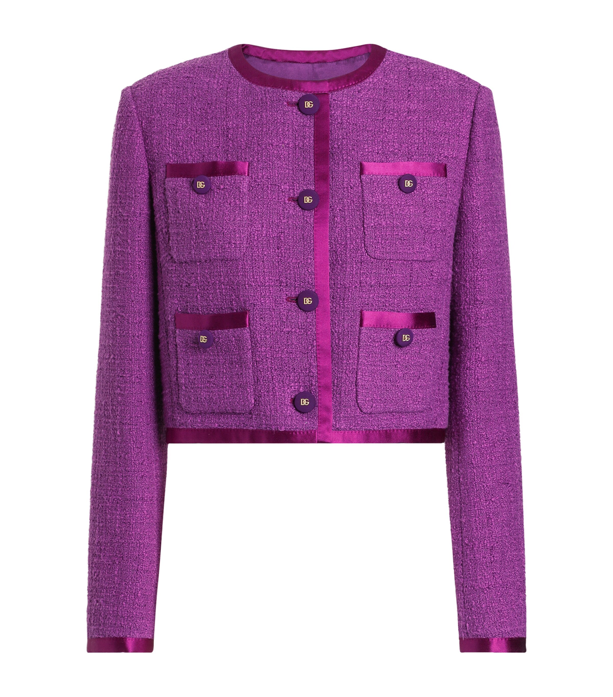Tweed Jacket F0571-PURPLE Image 1