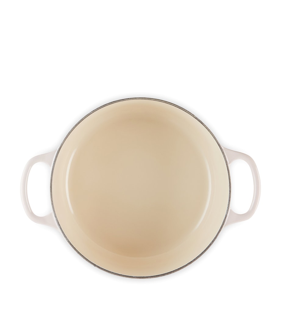 Cast Iron Round Casserole Dish (28cm) SHELL PINK Image 4