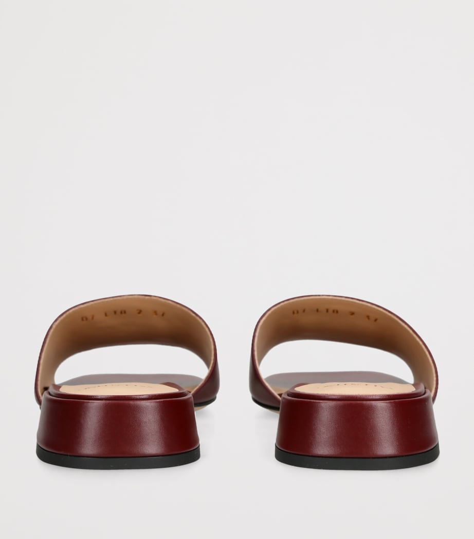Leather VLOGO Slides 20 RED Image 2