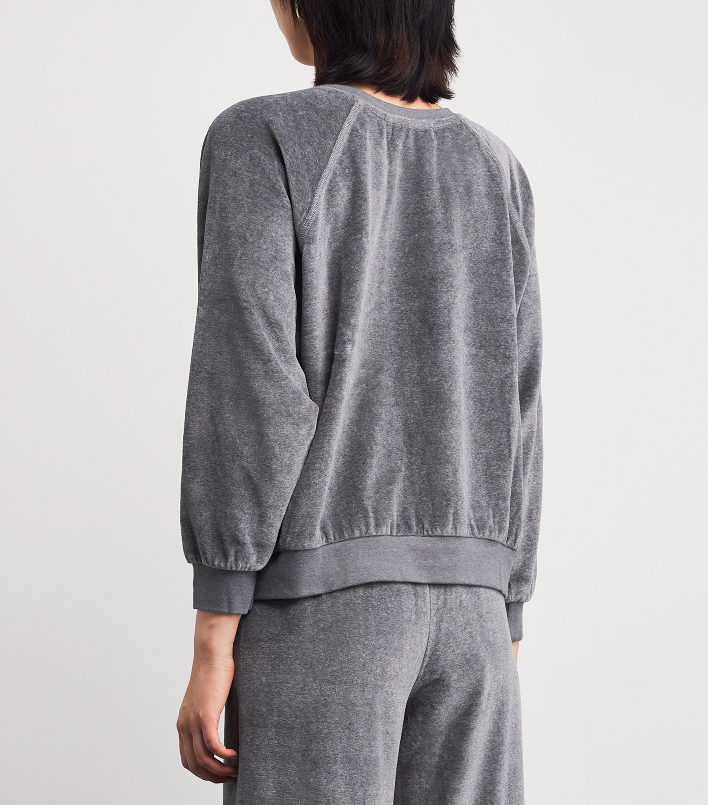 Suzie Kondi Womens Cotton-Blend Samos Sweatshirt Charcoal Heather Image 4