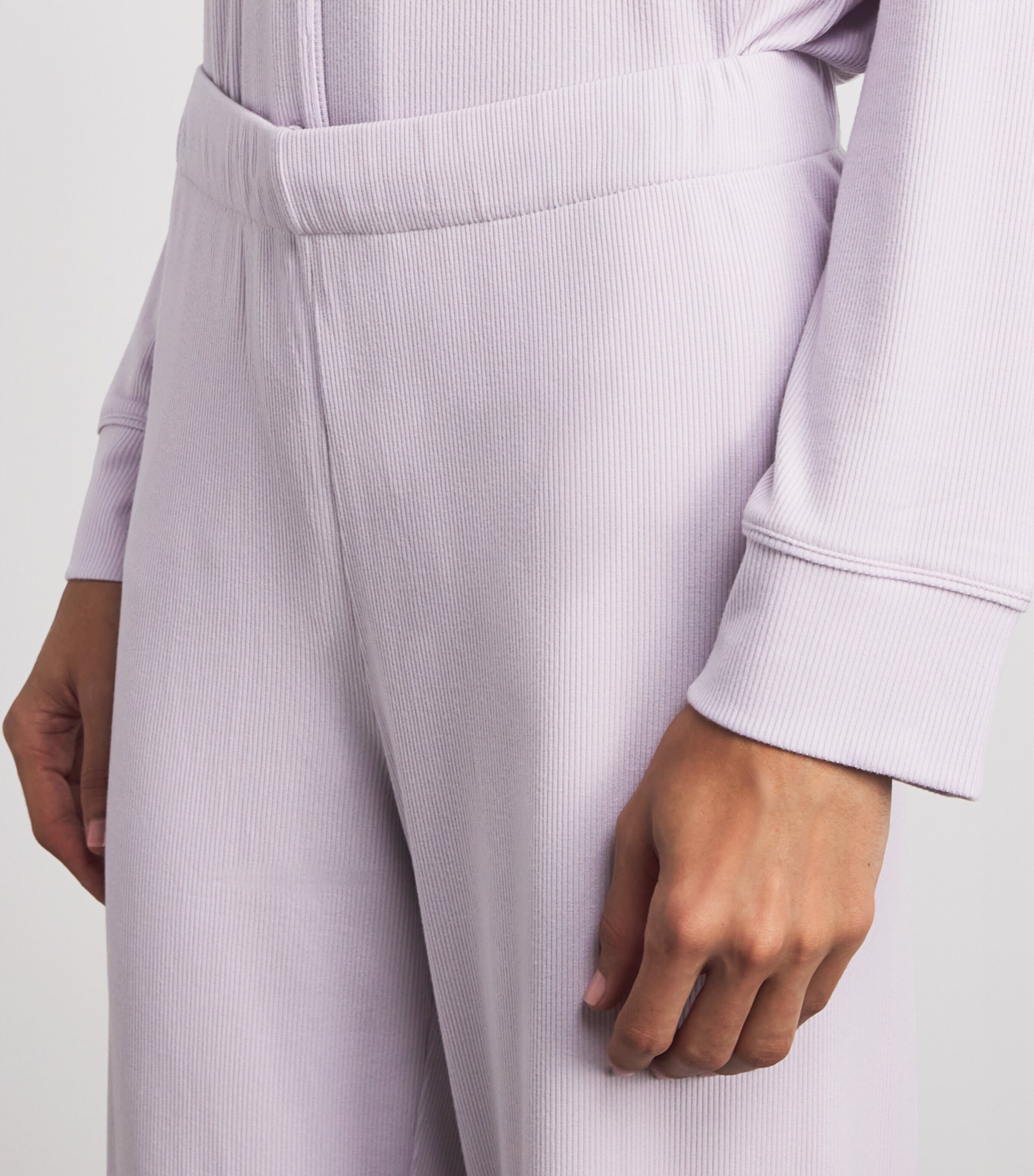 Skims Womens Soft Lounge Ribbed Pyjama Set Iris Mica Image 5