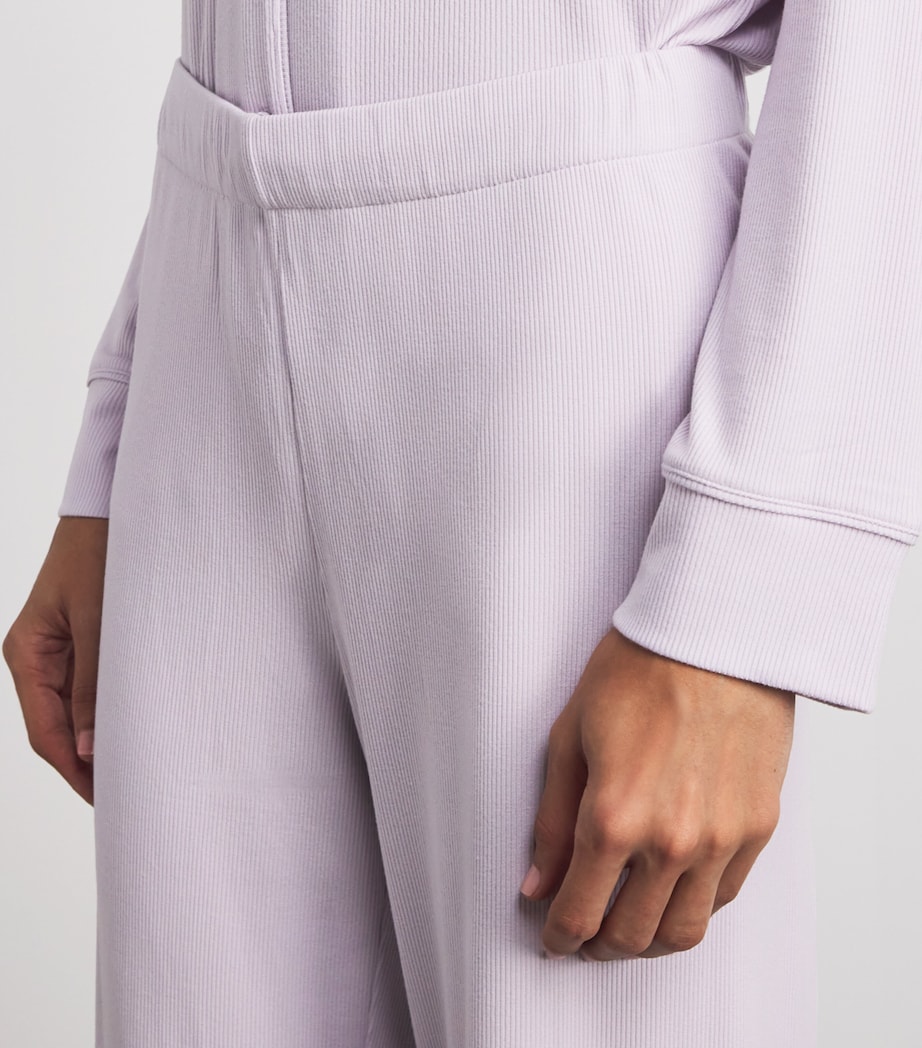 Skims Womens Soft Lounge Ribbed Pyjama Set Iris Mica Image 5