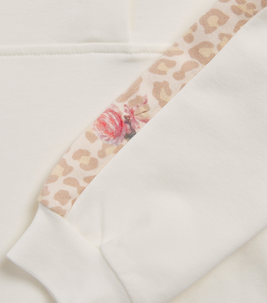 Monnalisa Stretch-Cotton Leopard Sweatpants (3-24 Months) Panna Image 3