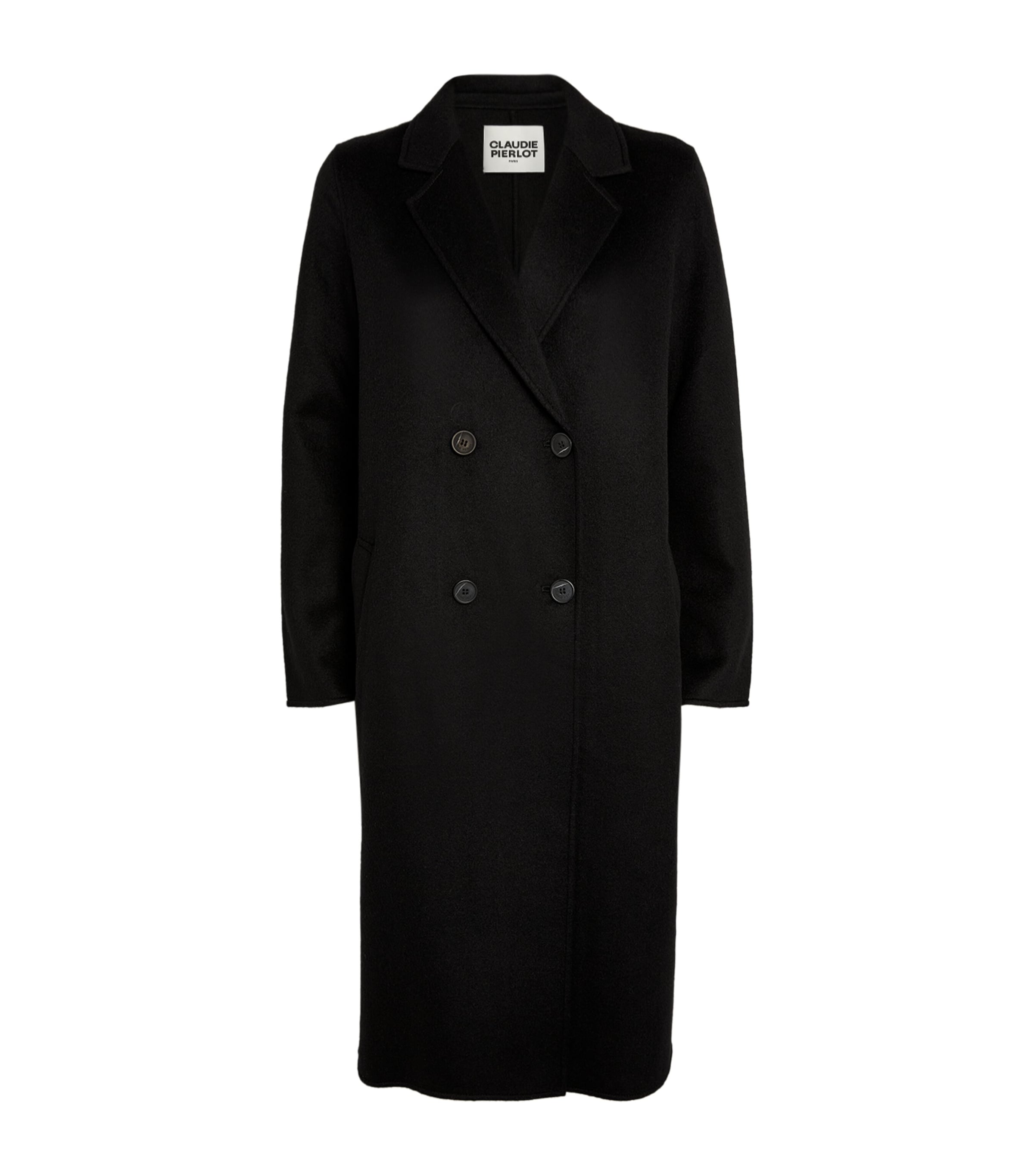 Claudie Pierlot Wool-blend Galant Coat In Black