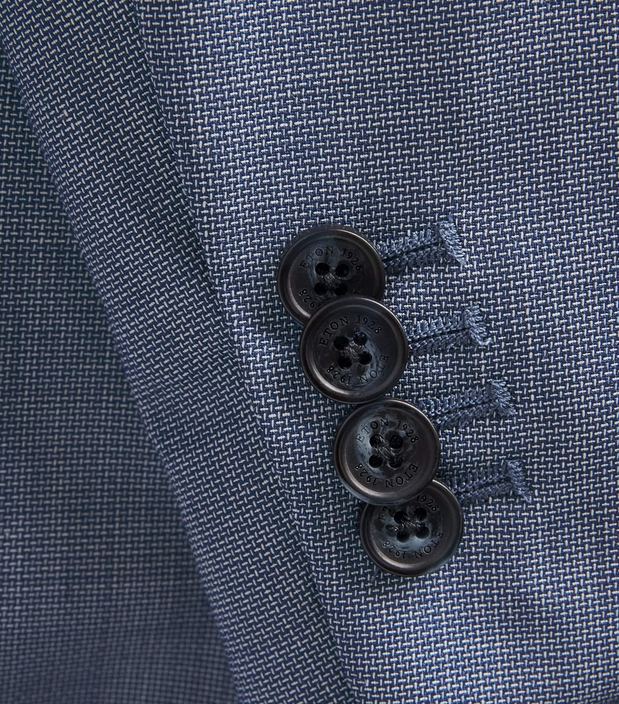 Eton Mens Lana Tech Blazer Mid Blue Image 6