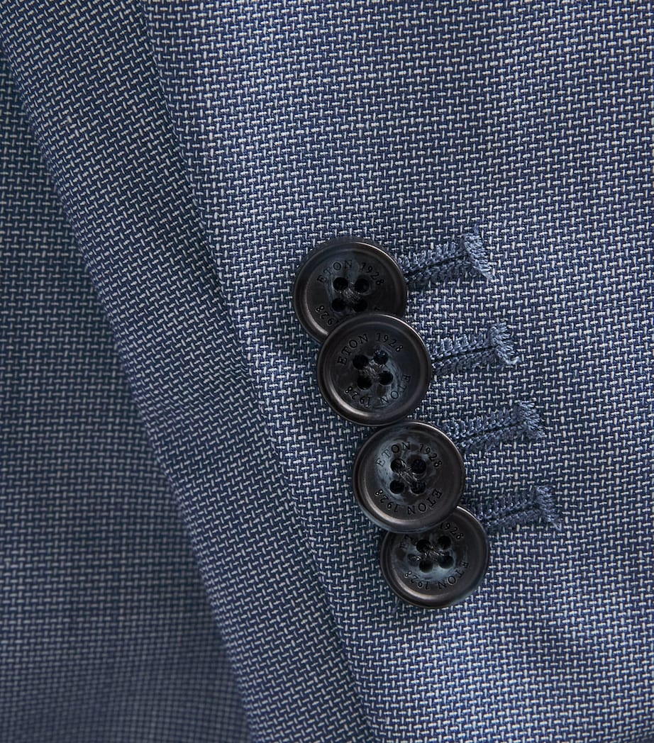 Eton Mens Lana Tech Blazer Mid Blue Image 6