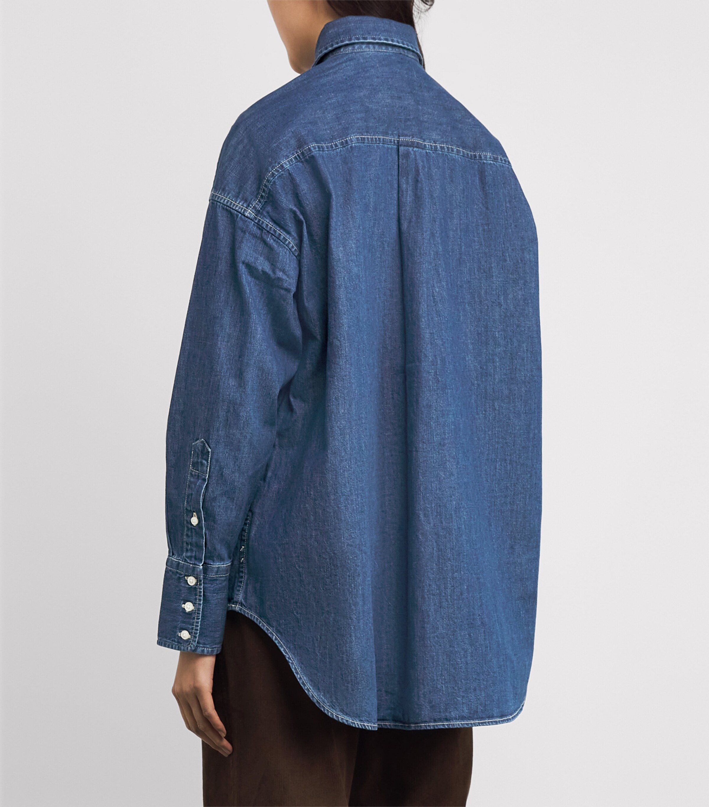 Half-Placket Denim Shirt LINDEN WASH Image 3