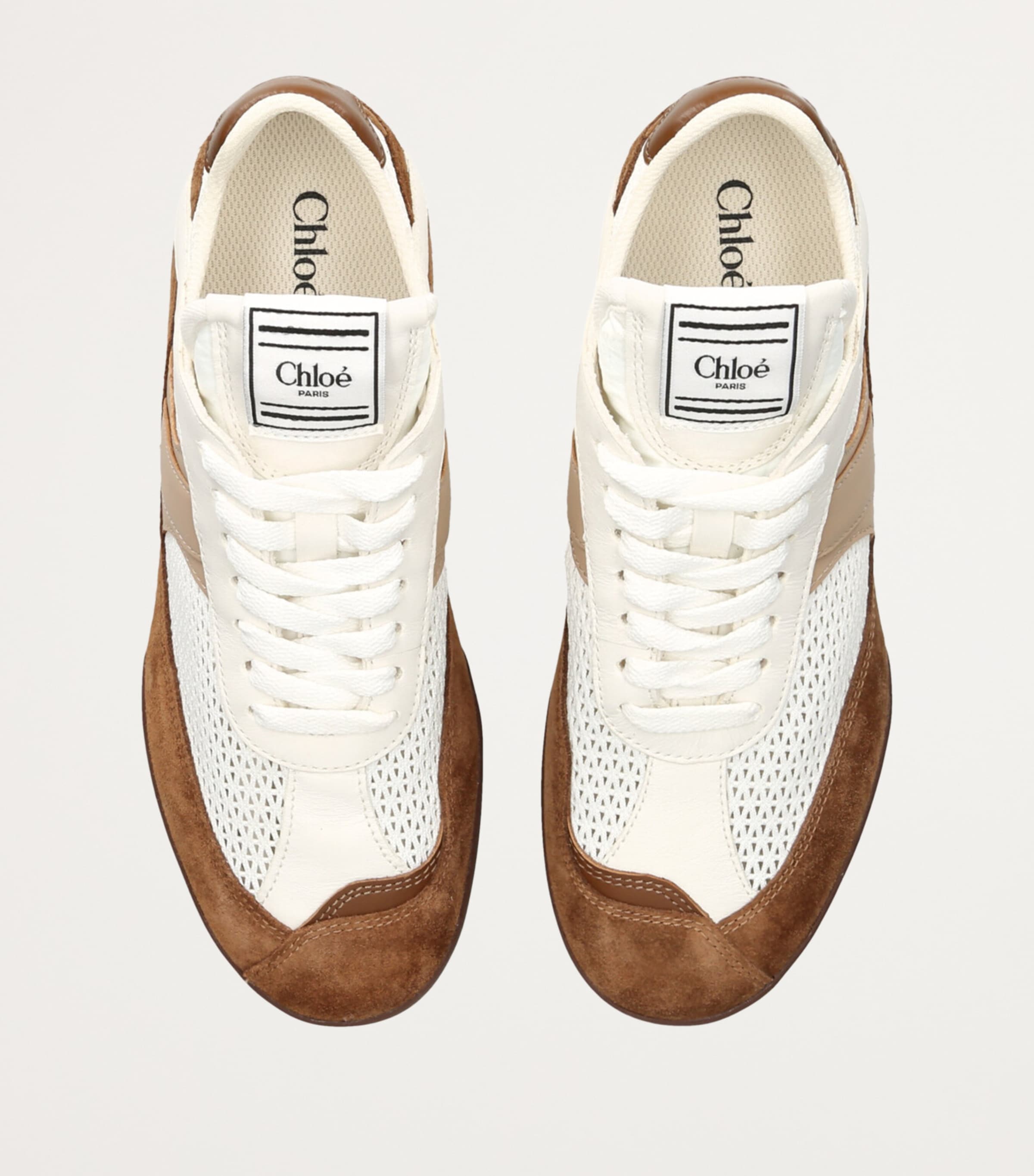 Chloé Brown Leather Kick Sneakers | Harrods UK