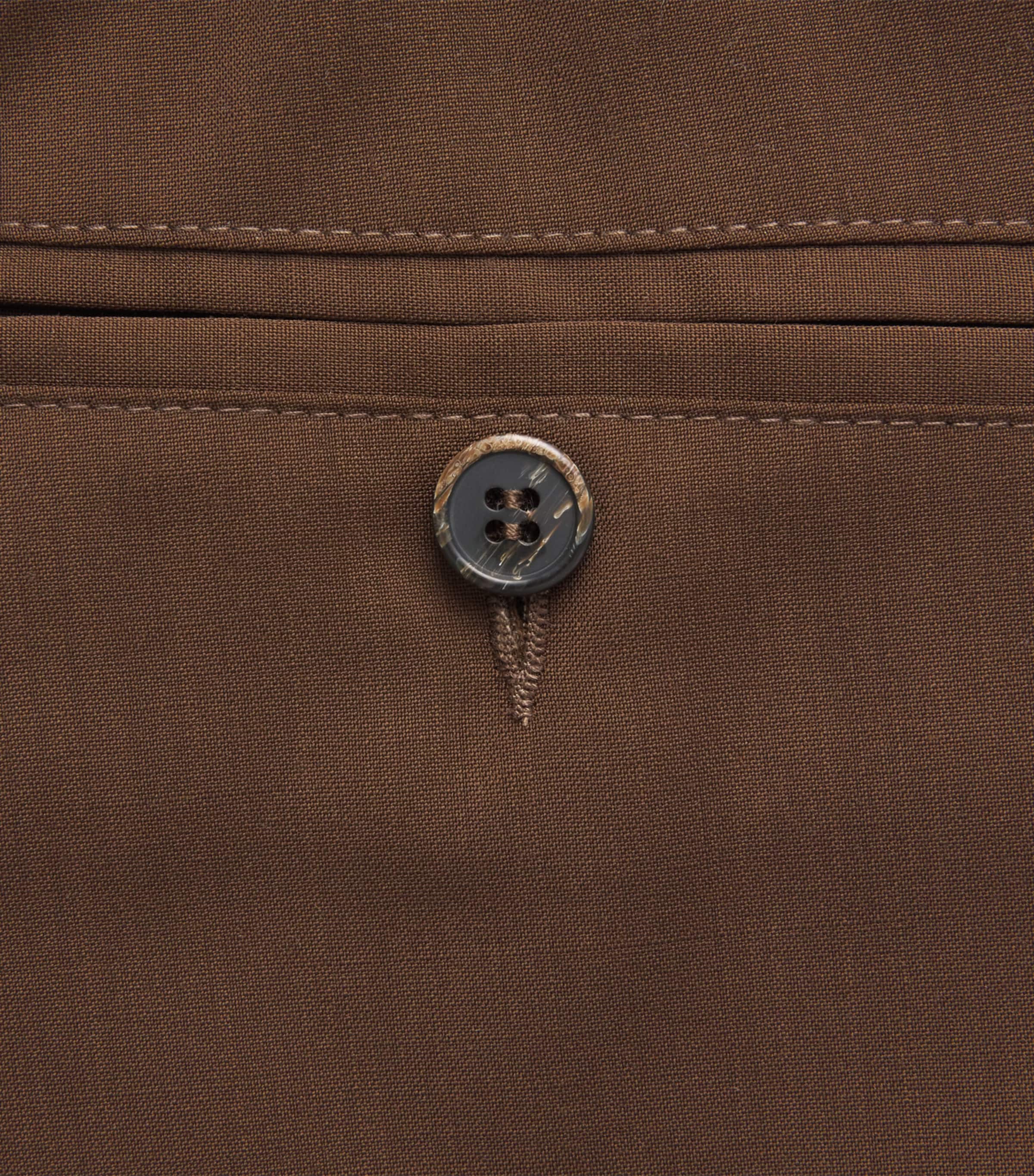 Barena Mens Virgin Wool Elasticated Trousers Toffee Image 2
