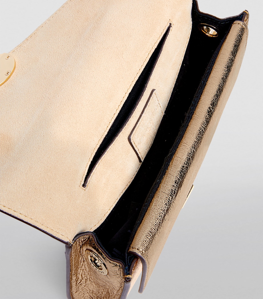 Leather Yza Shoulder Bag GOLD Image 6