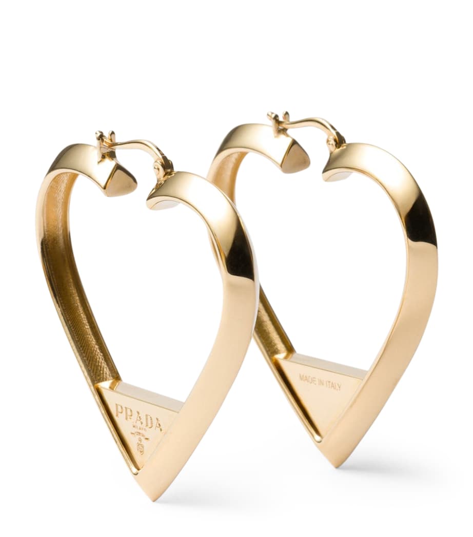 Prada Heart Hoop Earrings Image 1