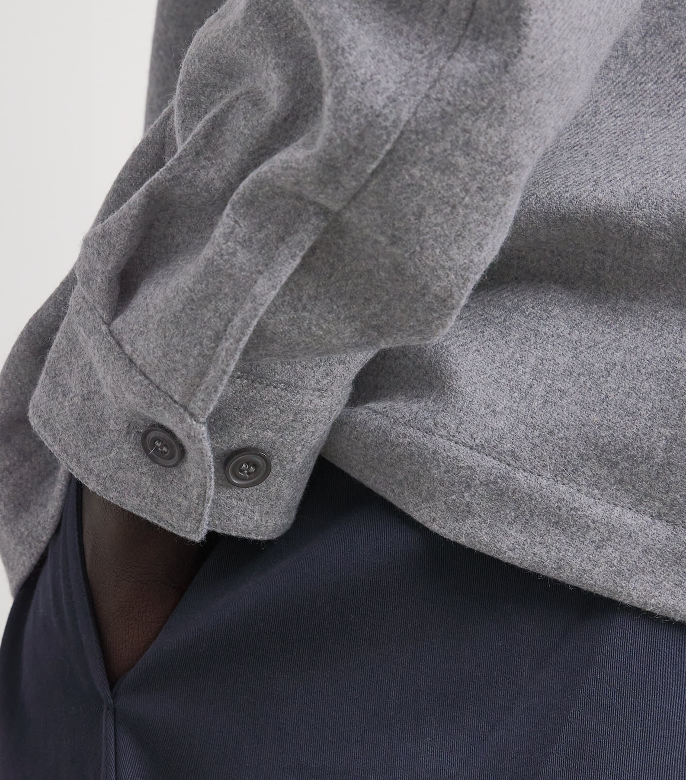 Wool-Cashmere Overshirt 67 GREY Image 6